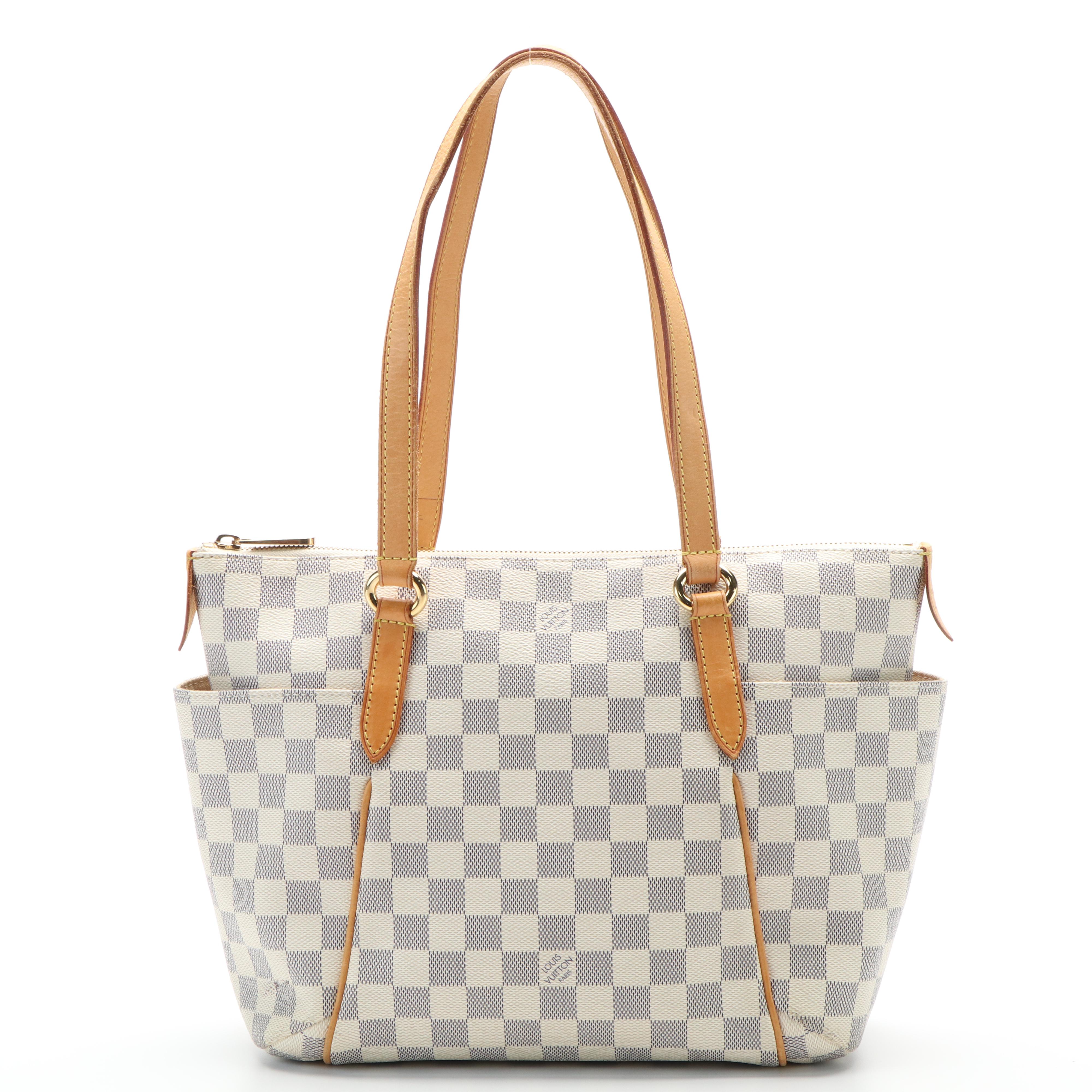 Louis Vuitton Totally PM Tote Bag in Damier Azur Coated Canvas