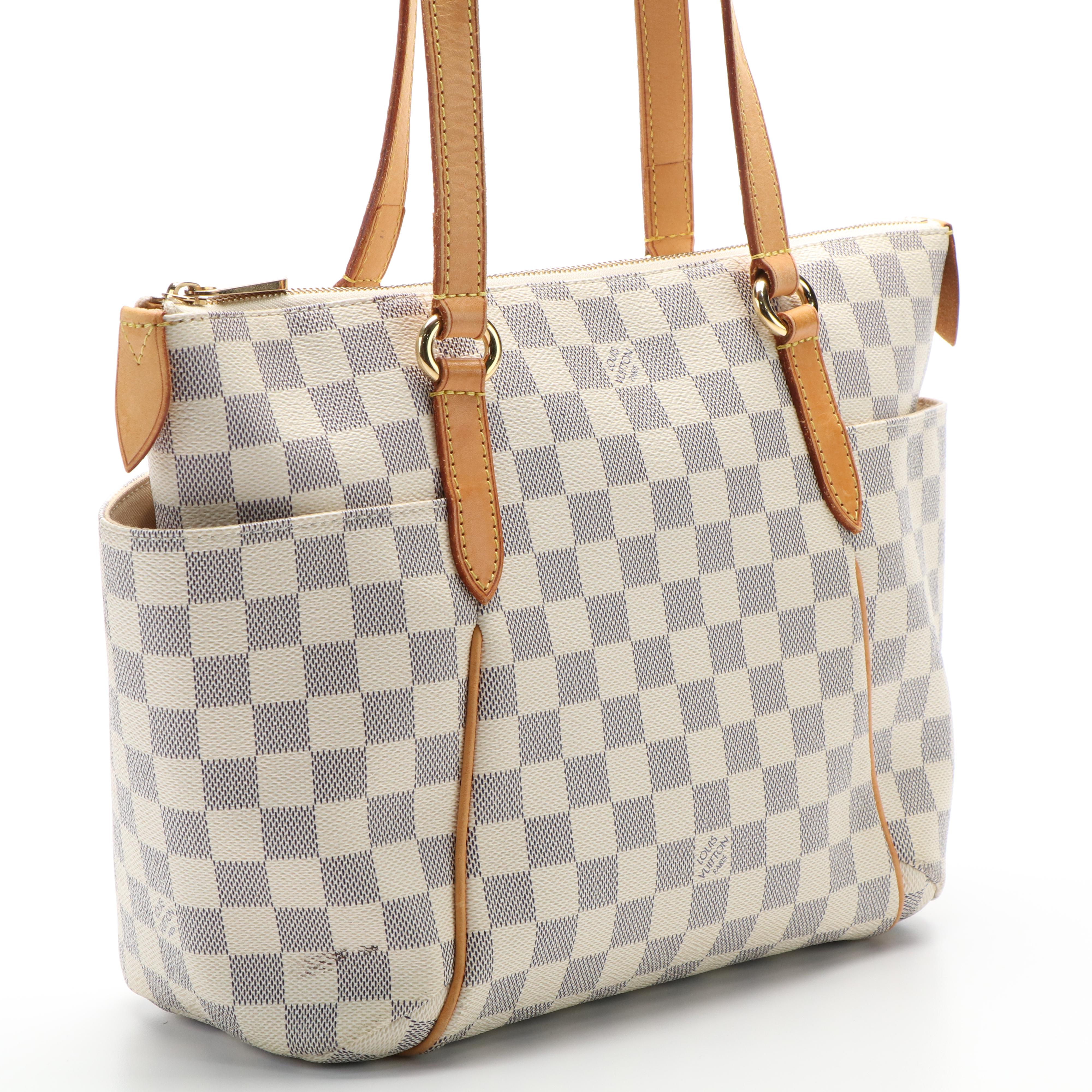 Louis Vuitton Totally PM Tote Bag in Damier Azur Coated Canvas