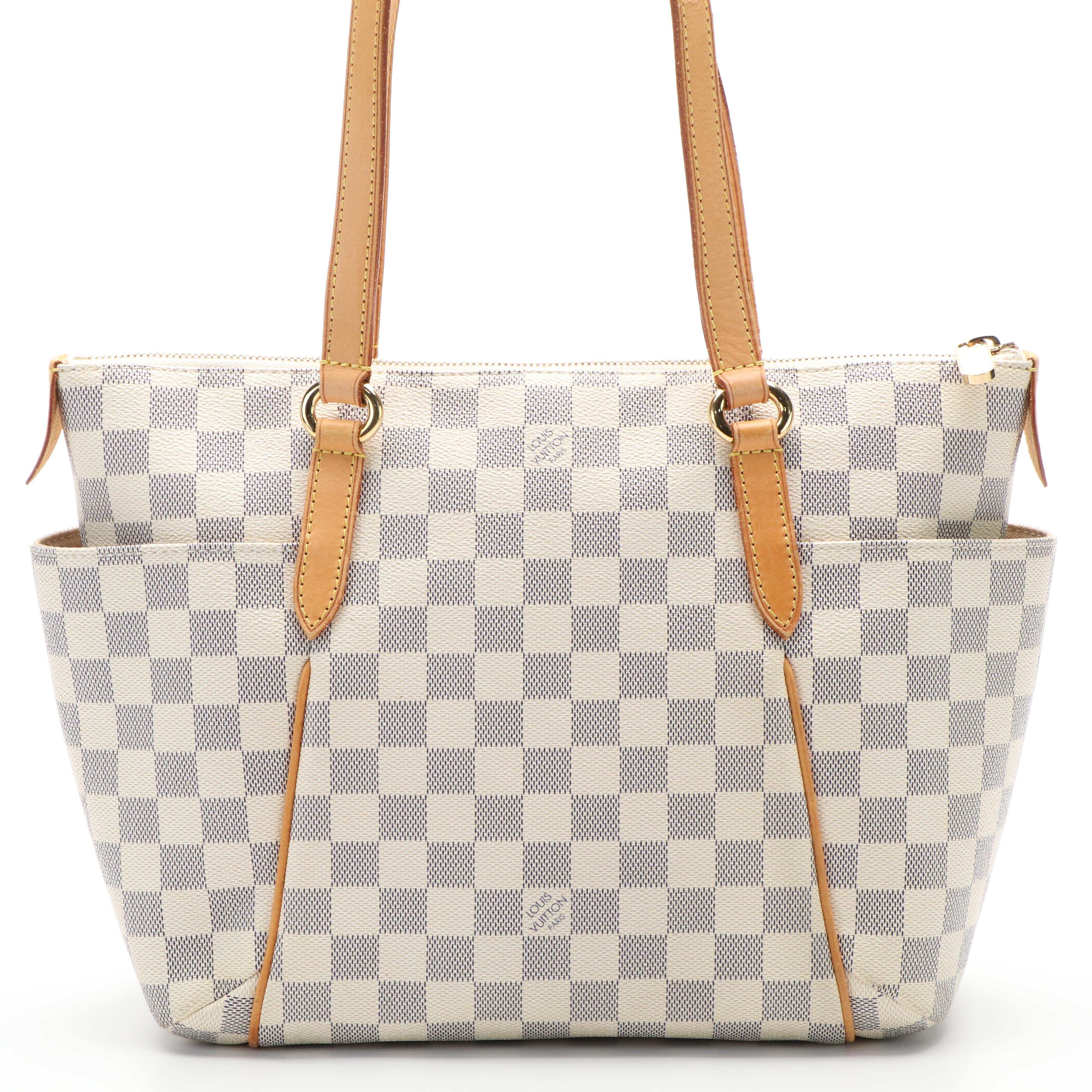 Louis Vuitton Totally PM Tote Bag in Damier Azur Coated Canvas