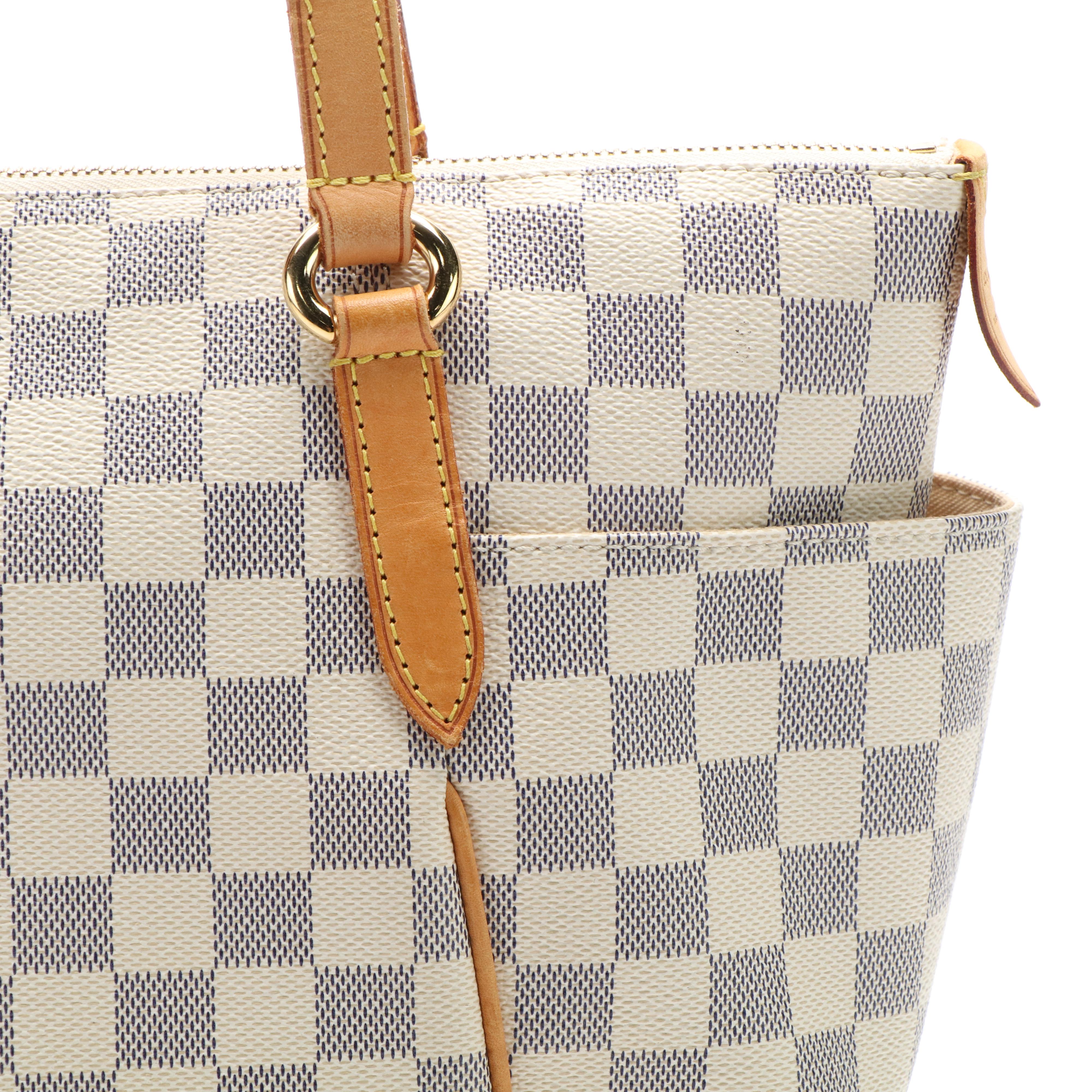 Louis Vuitton Totally PM Tote Bag in Damier Azur Coated Canvas