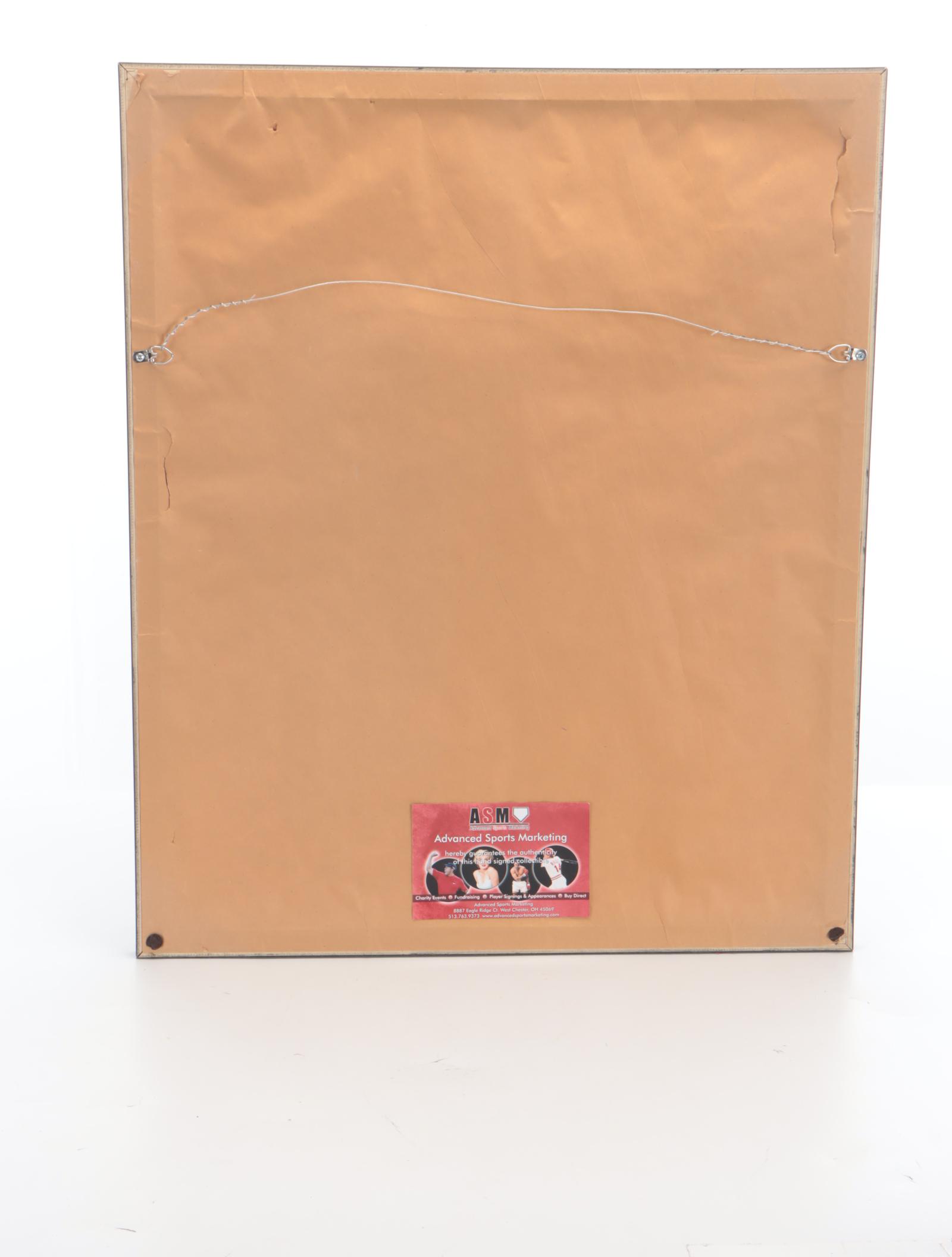 Ted Williams Player Model Baseball Bat with Boston Red Sox Framed Print