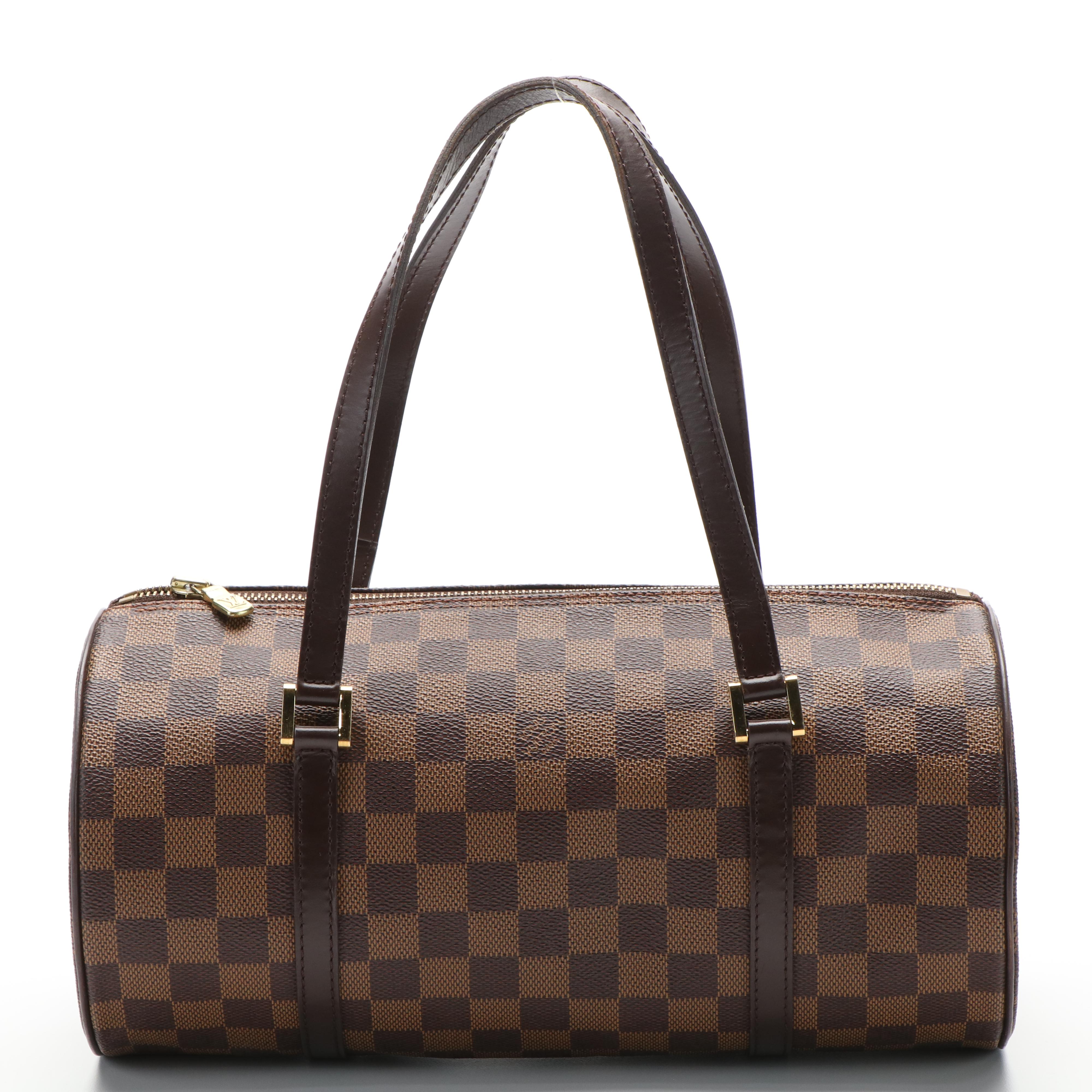 Louis Vuitton Papillon 30 Handbag with Pochette in Damier Ebene Canvas
