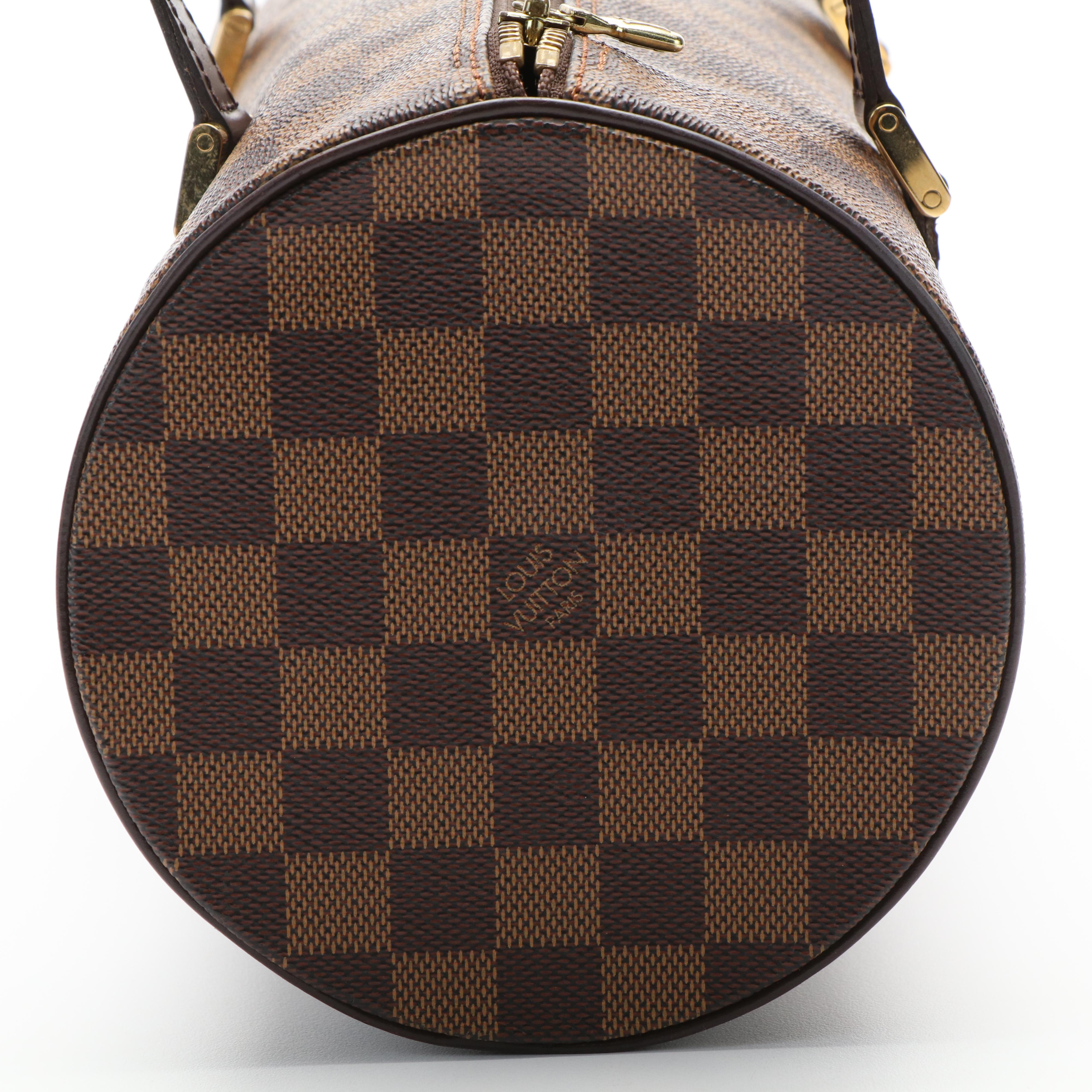 Louis Vuitton Papillon 30 Handbag with Pochette in Damier Ebene Canvas