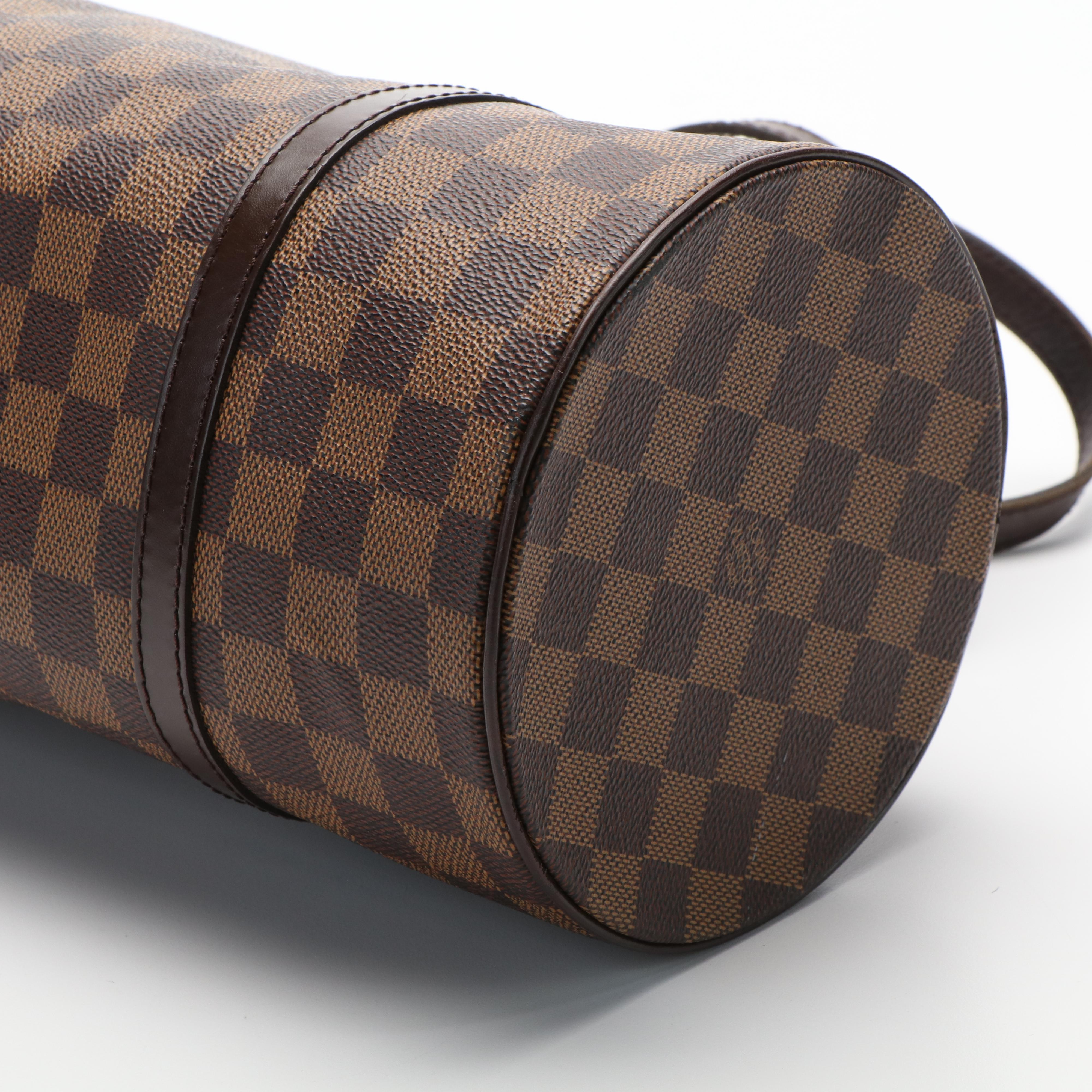 Louis Vuitton Papillon 30 Handbag with Pochette in Damier Ebene Canvas