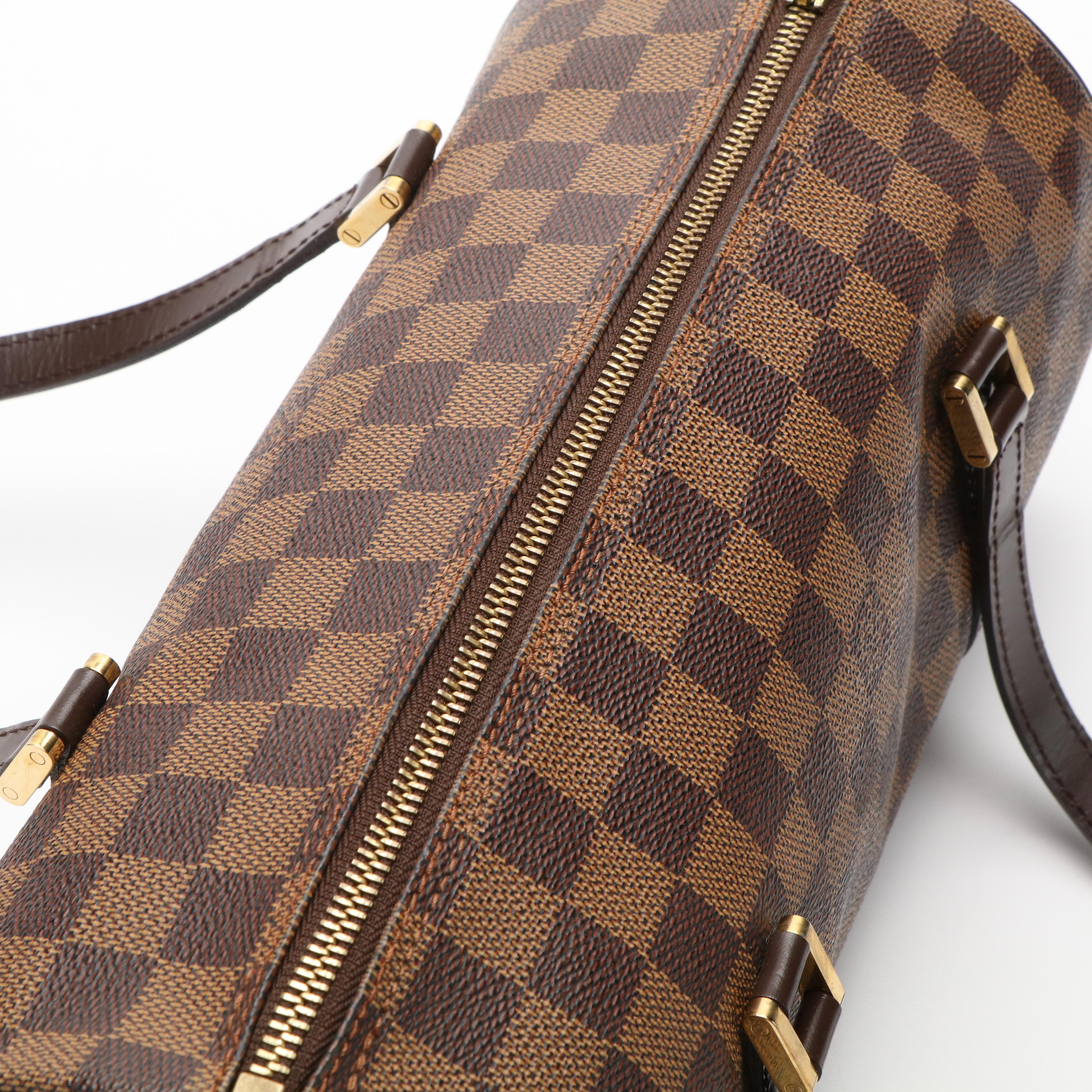 Louis Vuitton Papillon 30 Handbag with Pochette in Damier Ebene Canvas