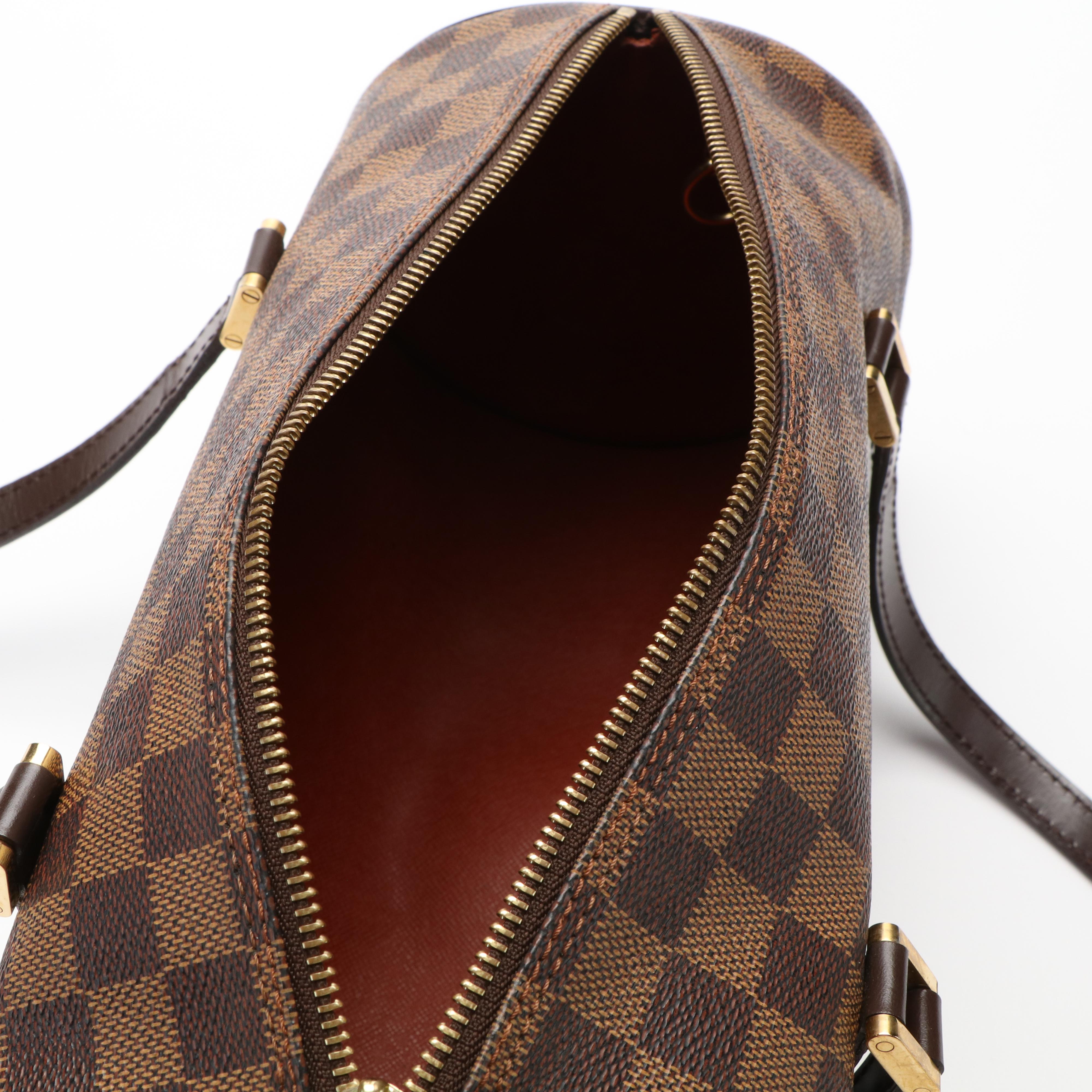 Louis Vuitton Papillon 30 Handbag with Pochette in Damier Ebene Canvas