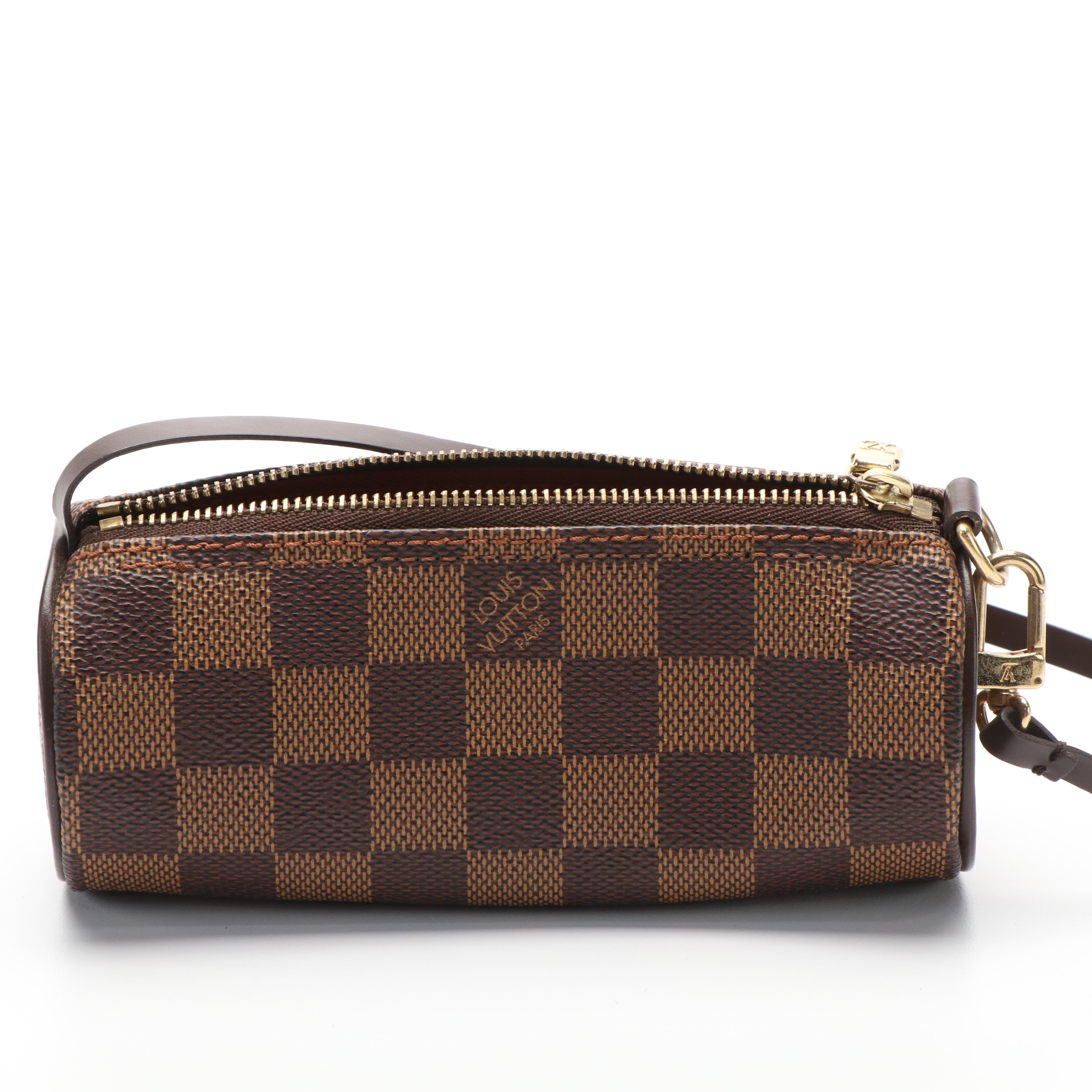 Louis Vuitton Papillon 30 Handbag with Pochette in Damier Ebene Canvas