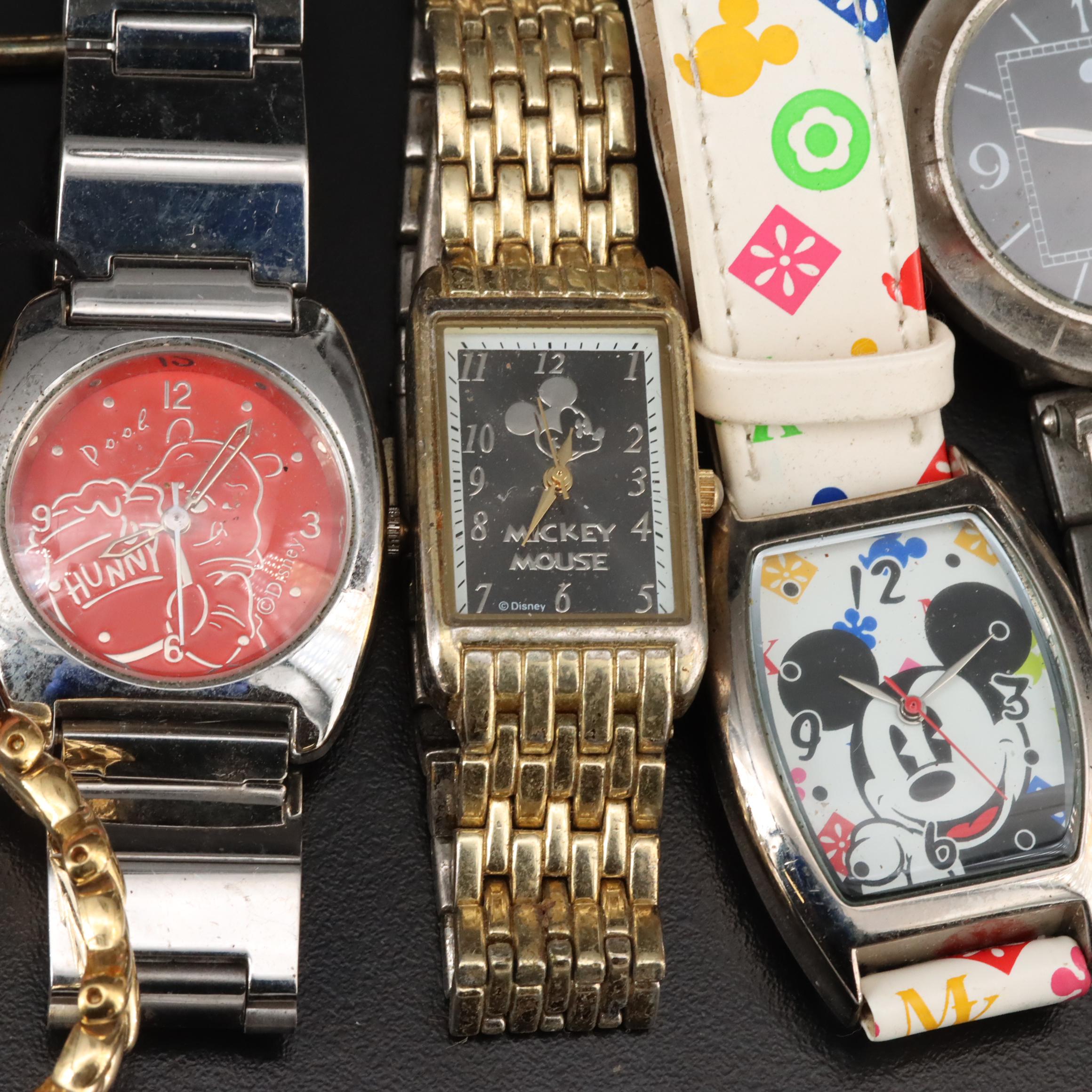 Assortment of Watches and Watches Featuring Seiko and Disney
