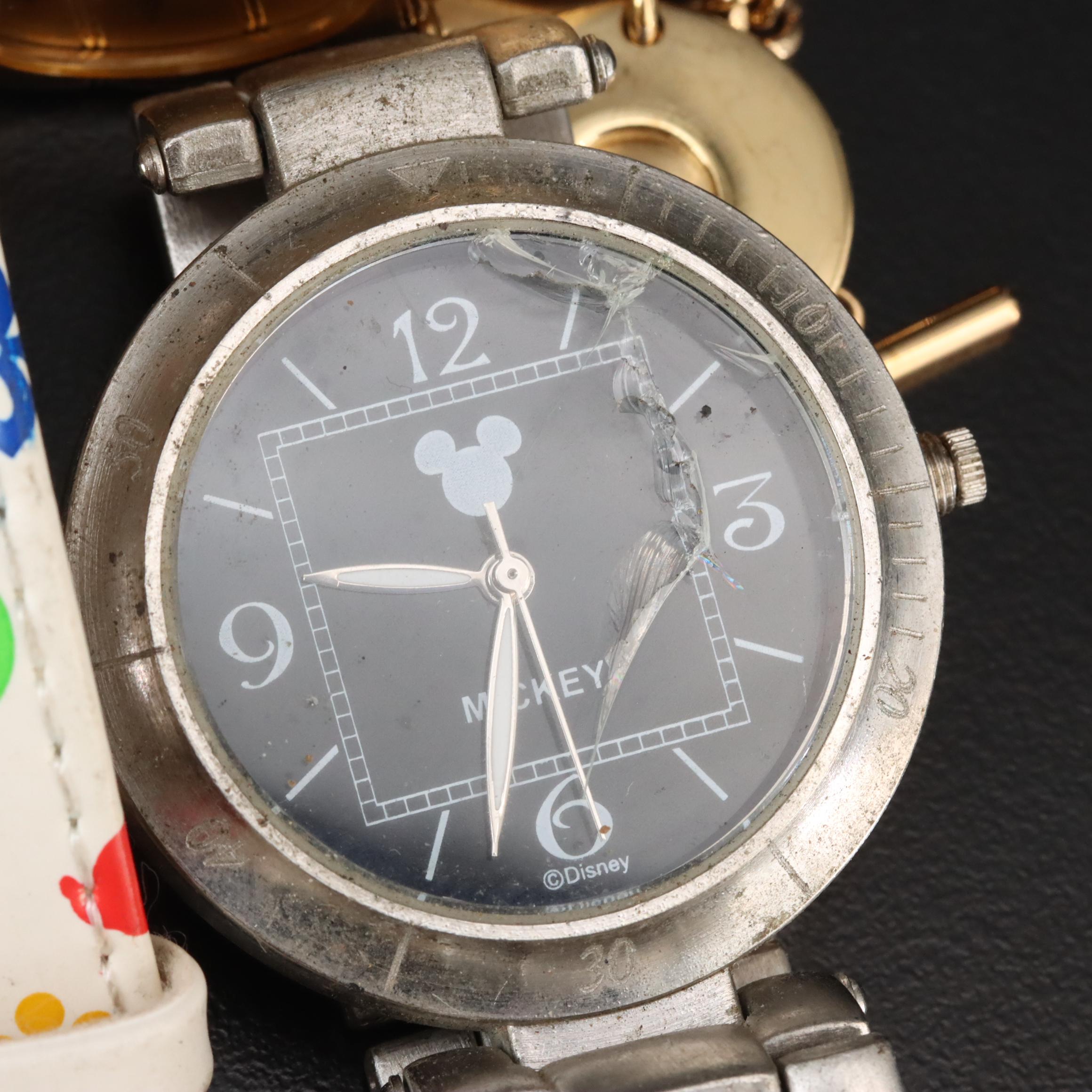 Assortment of Watches and Watches Featuring Seiko and Disney