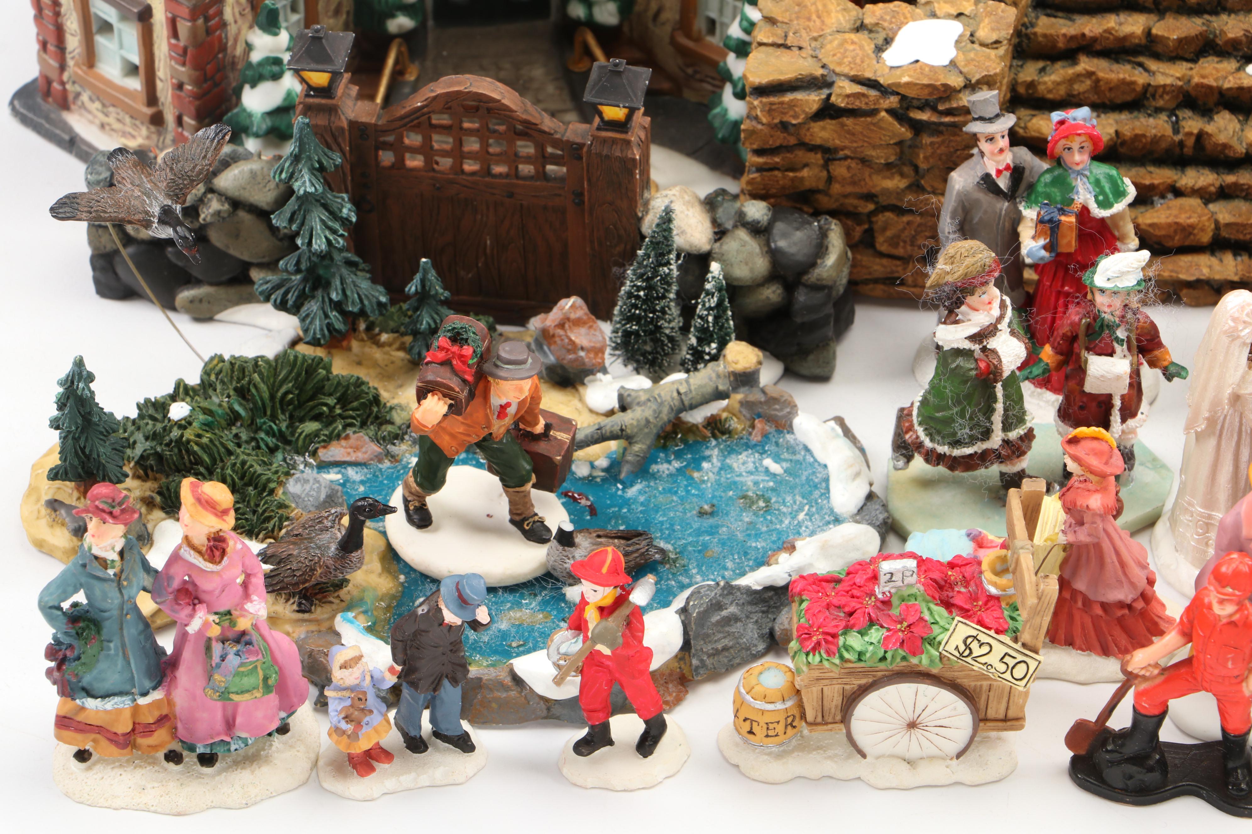 Dickens' Village Series "Blenham Street Bank" and More Christmas Village Décor