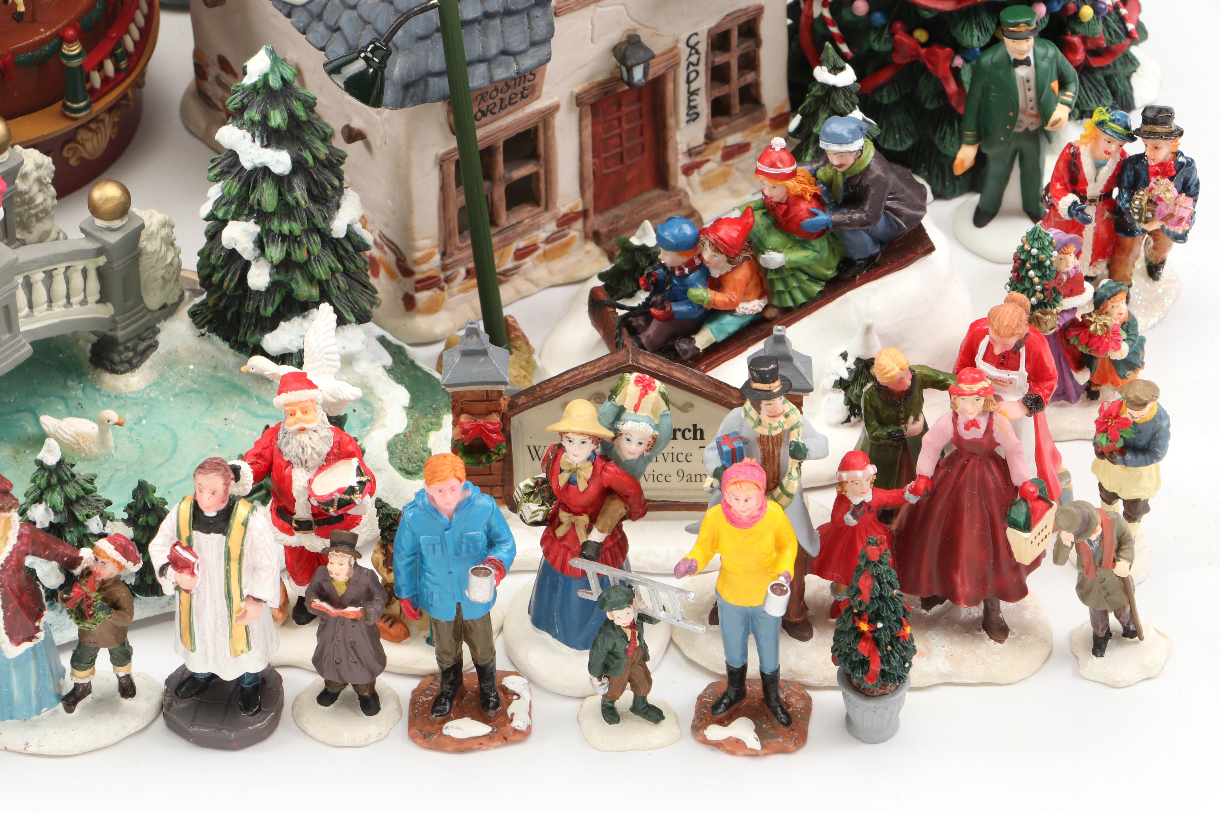 Dickens' Village Series "Blenham Street Bank" and More Christmas Village Décor