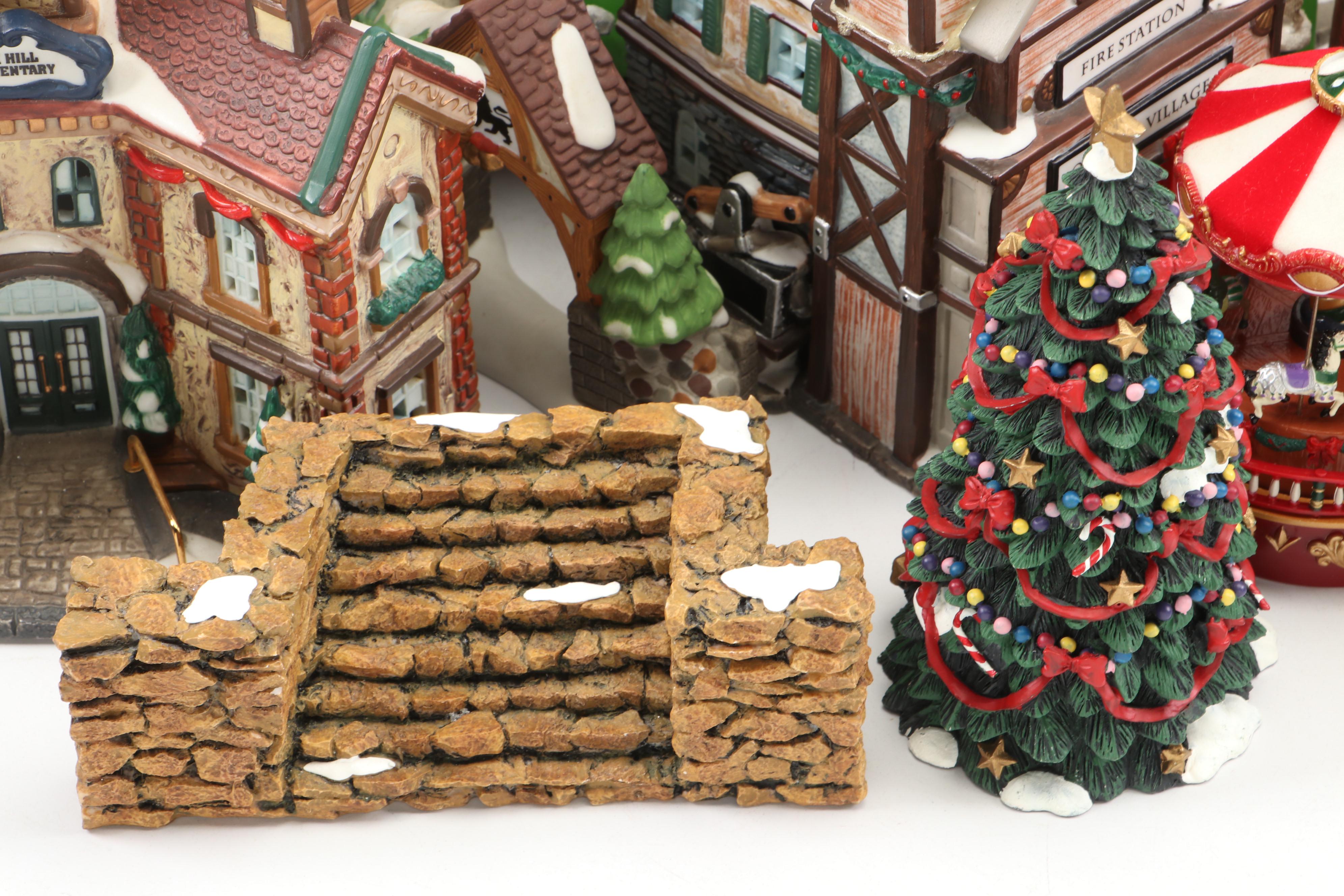 Dickens' Village Series "Blenham Street Bank" and More Christmas Village Décor