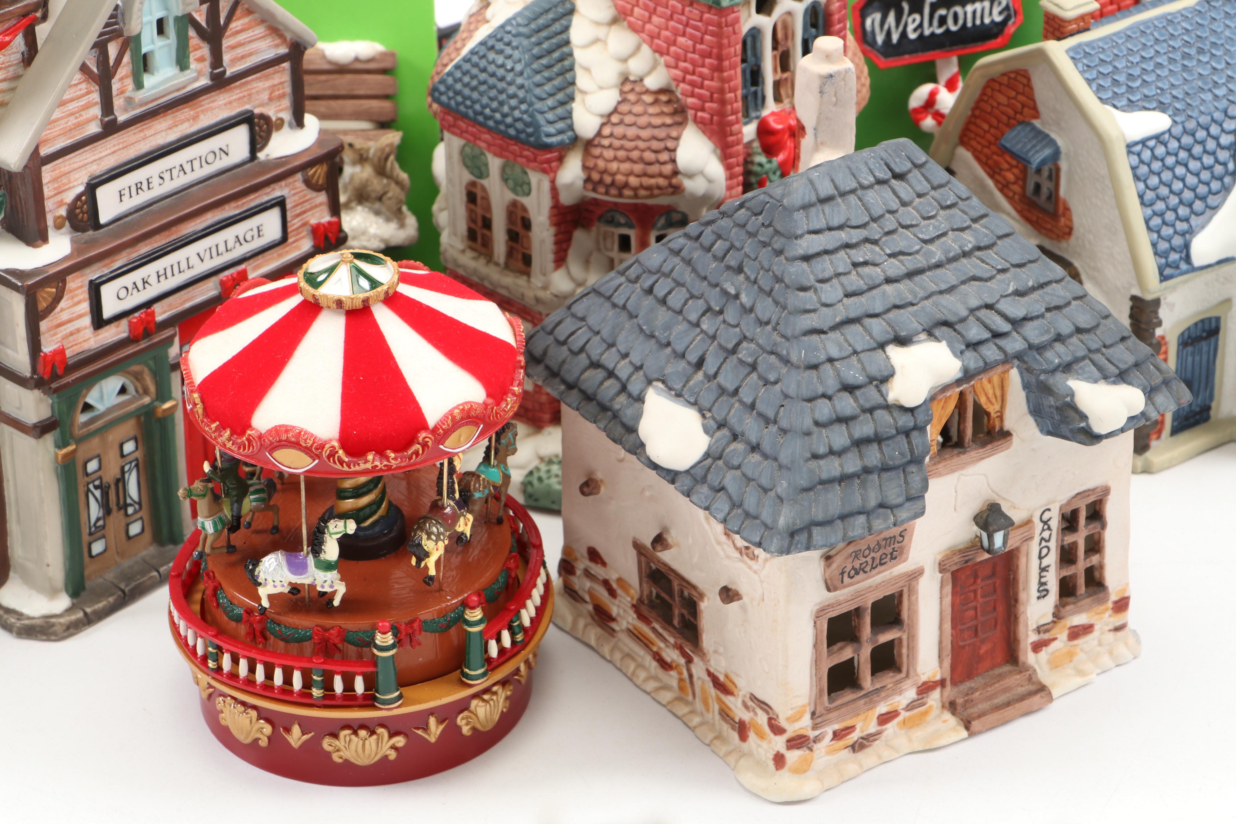 Dickens' Village Series "Blenham Street Bank" and More Christmas Village Décor