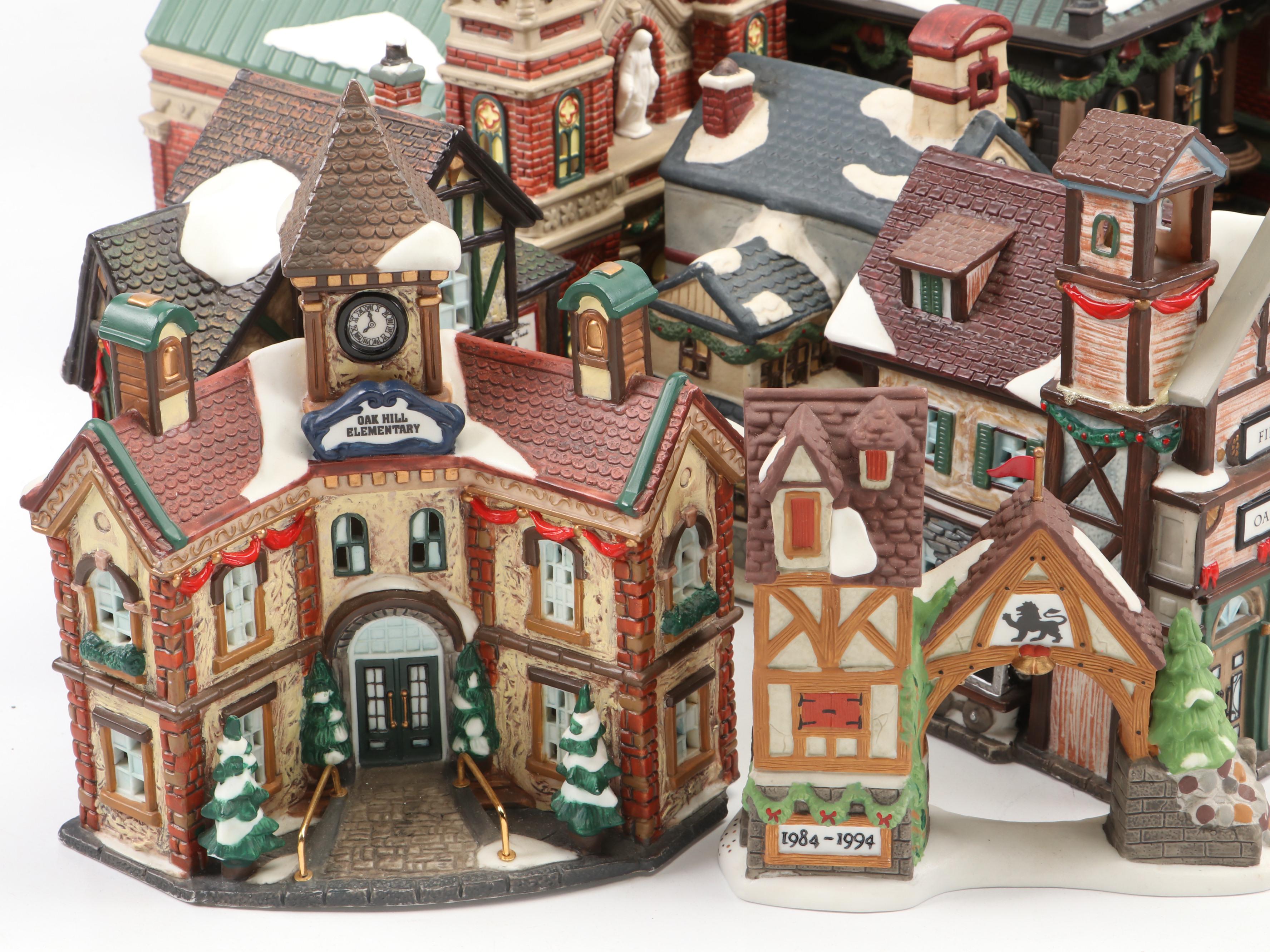 Dickens' Village Series "Blenham Street Bank" and More Christmas Village Décor