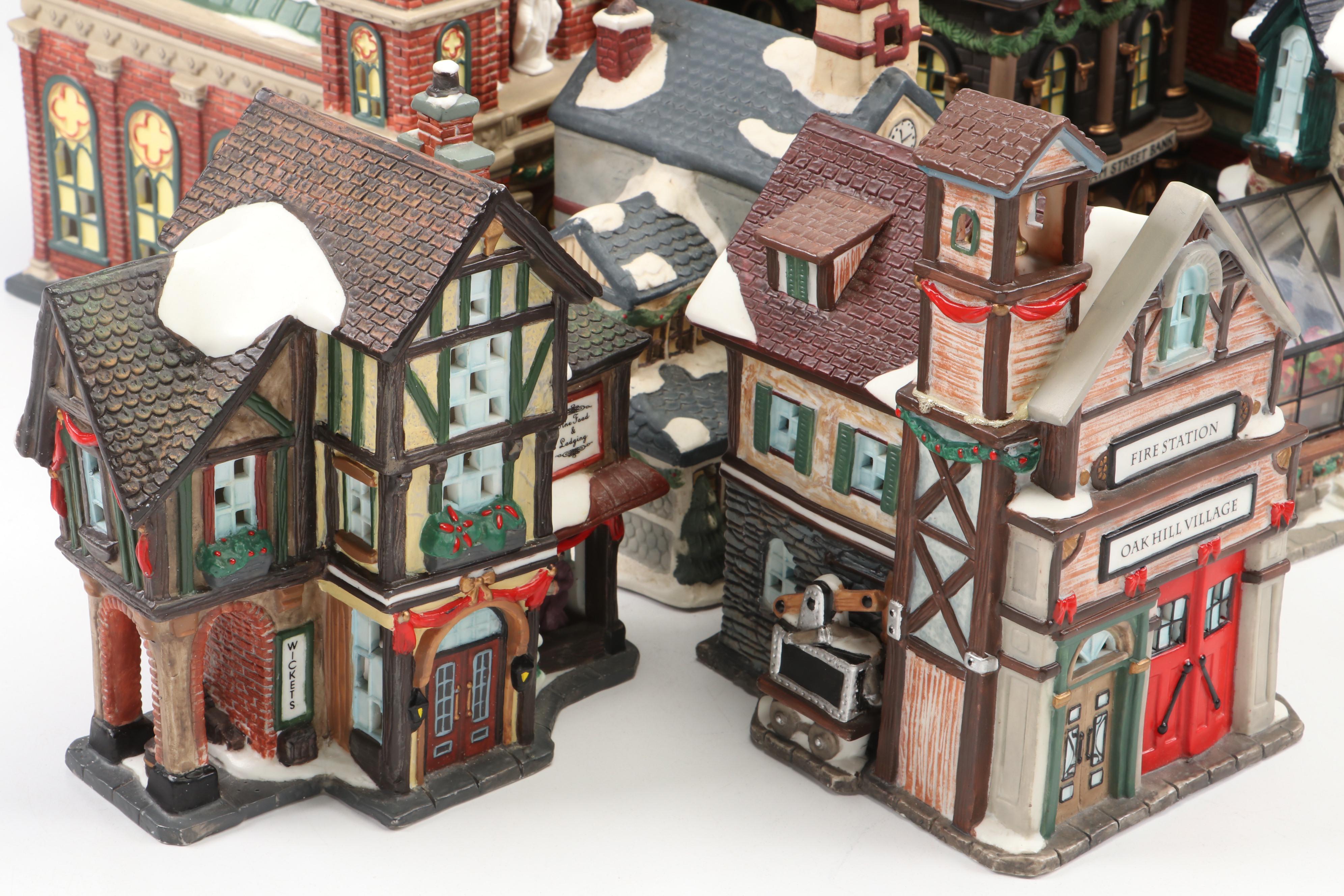 Dickens' Village Series "Blenham Street Bank" and More Christmas Village Décor