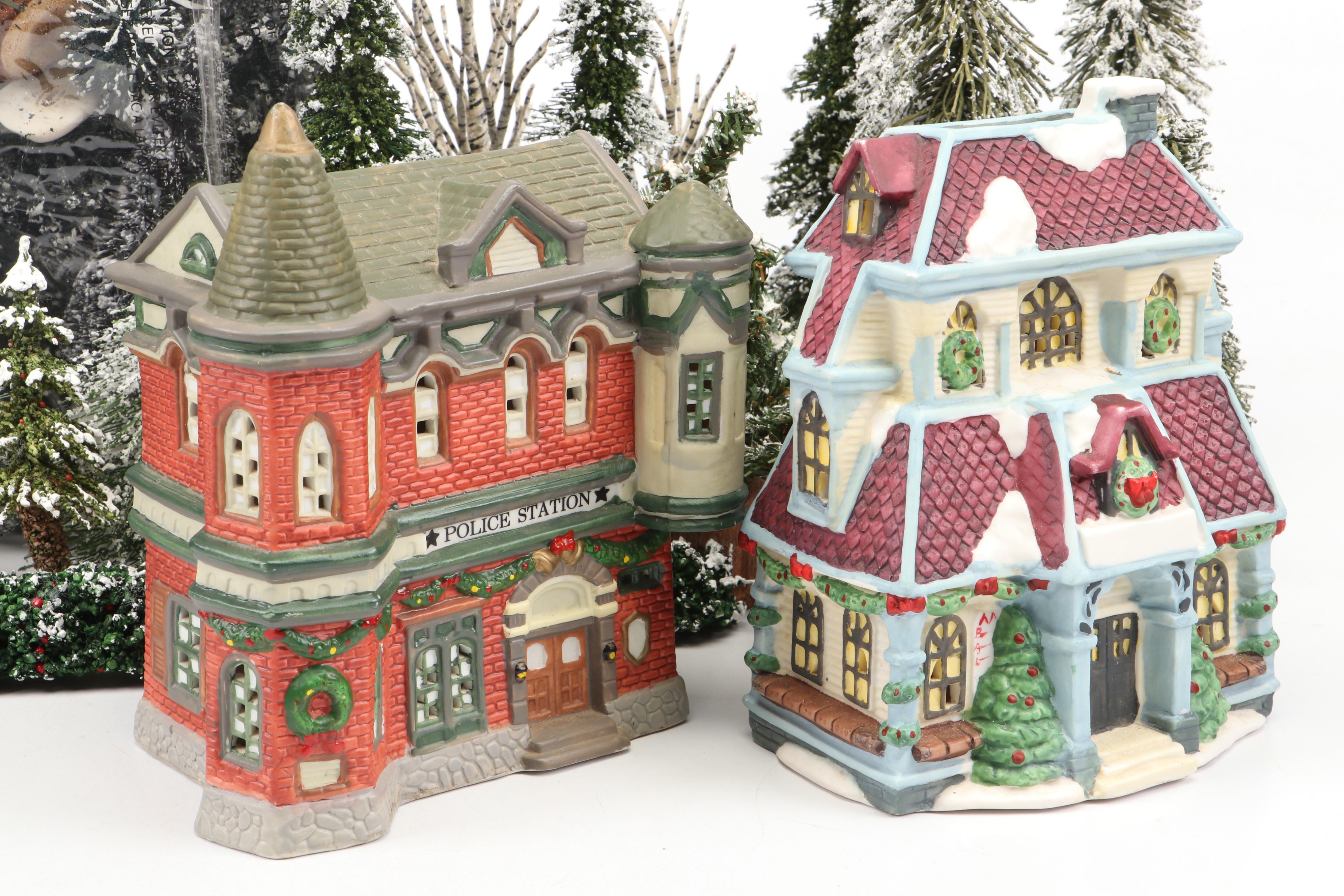 Dickens' Village Series "Blenham Street Bank" and More Christmas Village Décor