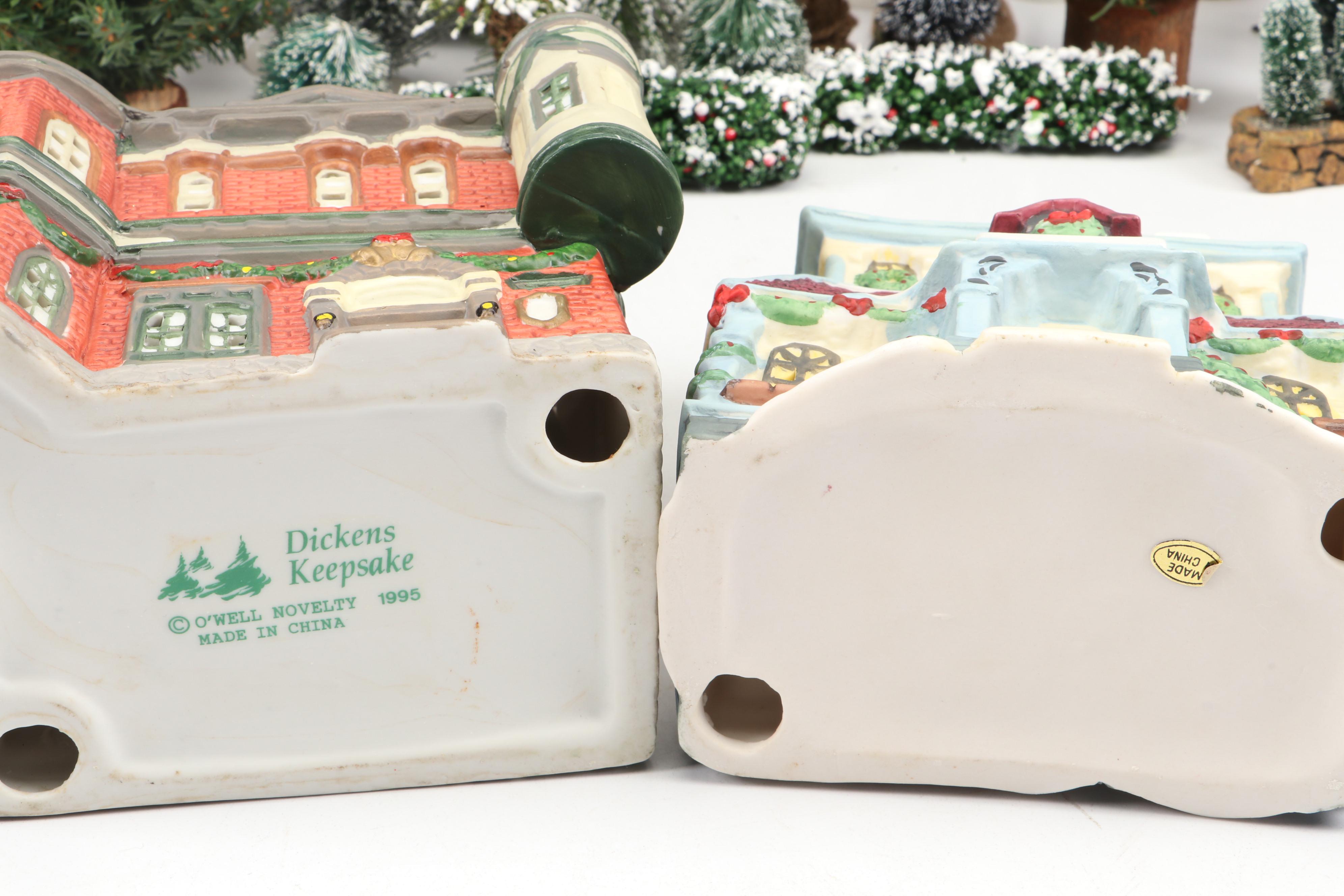 Dickens' Village Series "Blenham Street Bank" and More Christmas Village Décor