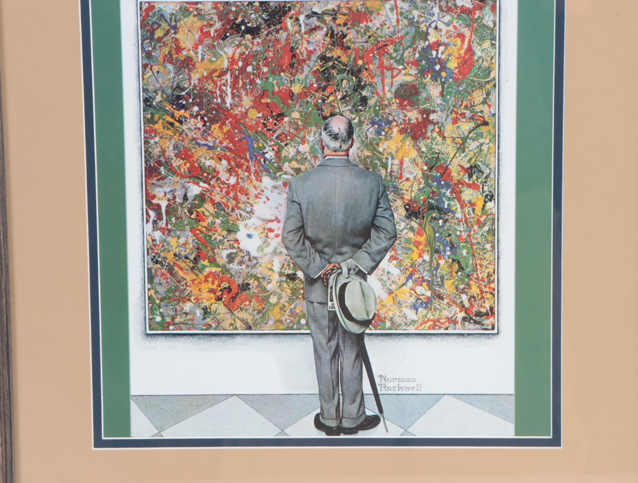 Offset Lithograph After Norman Rockwell "Art Connoisseur" and More