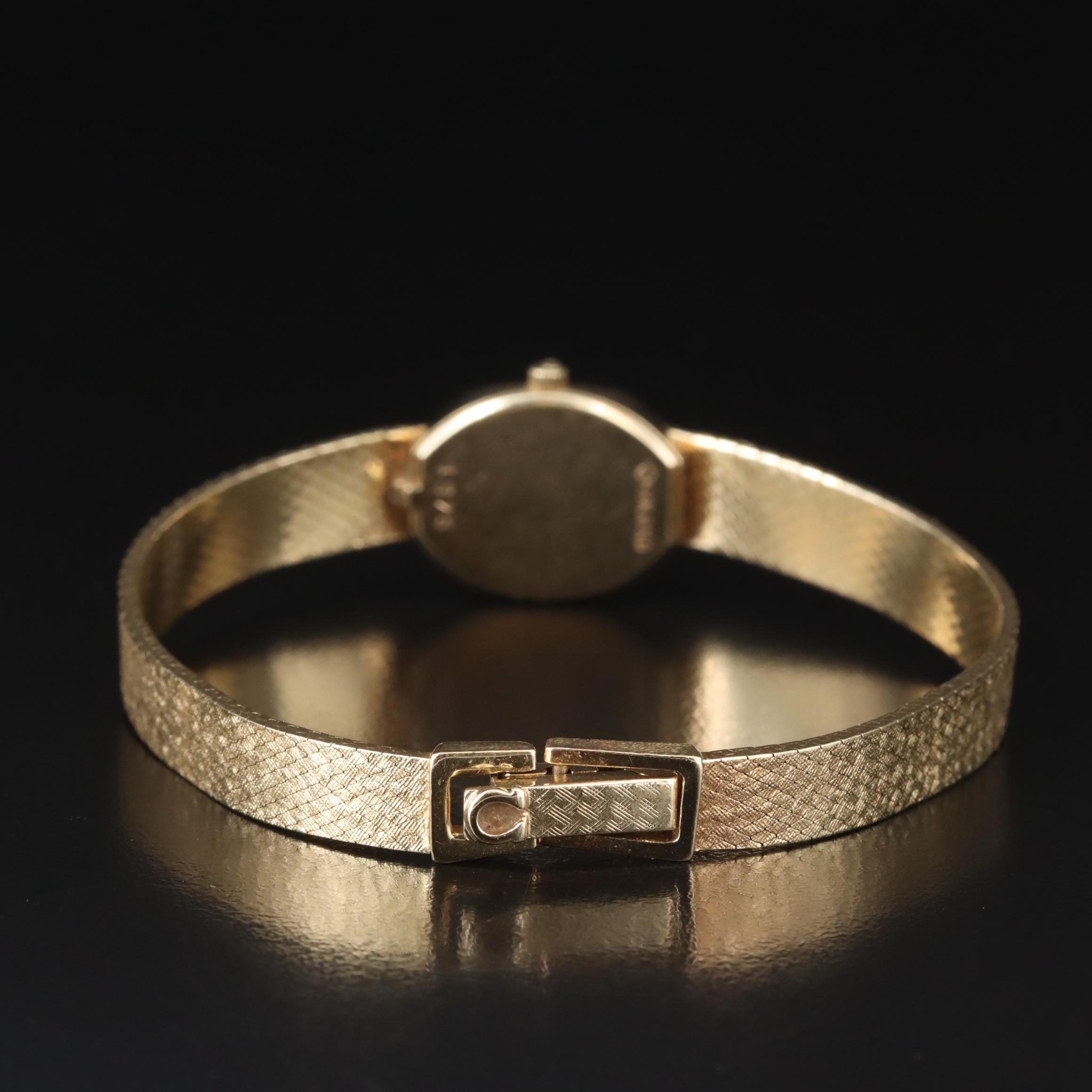 Vintage Omega Diamond and 14K Gold Cocktail Watch