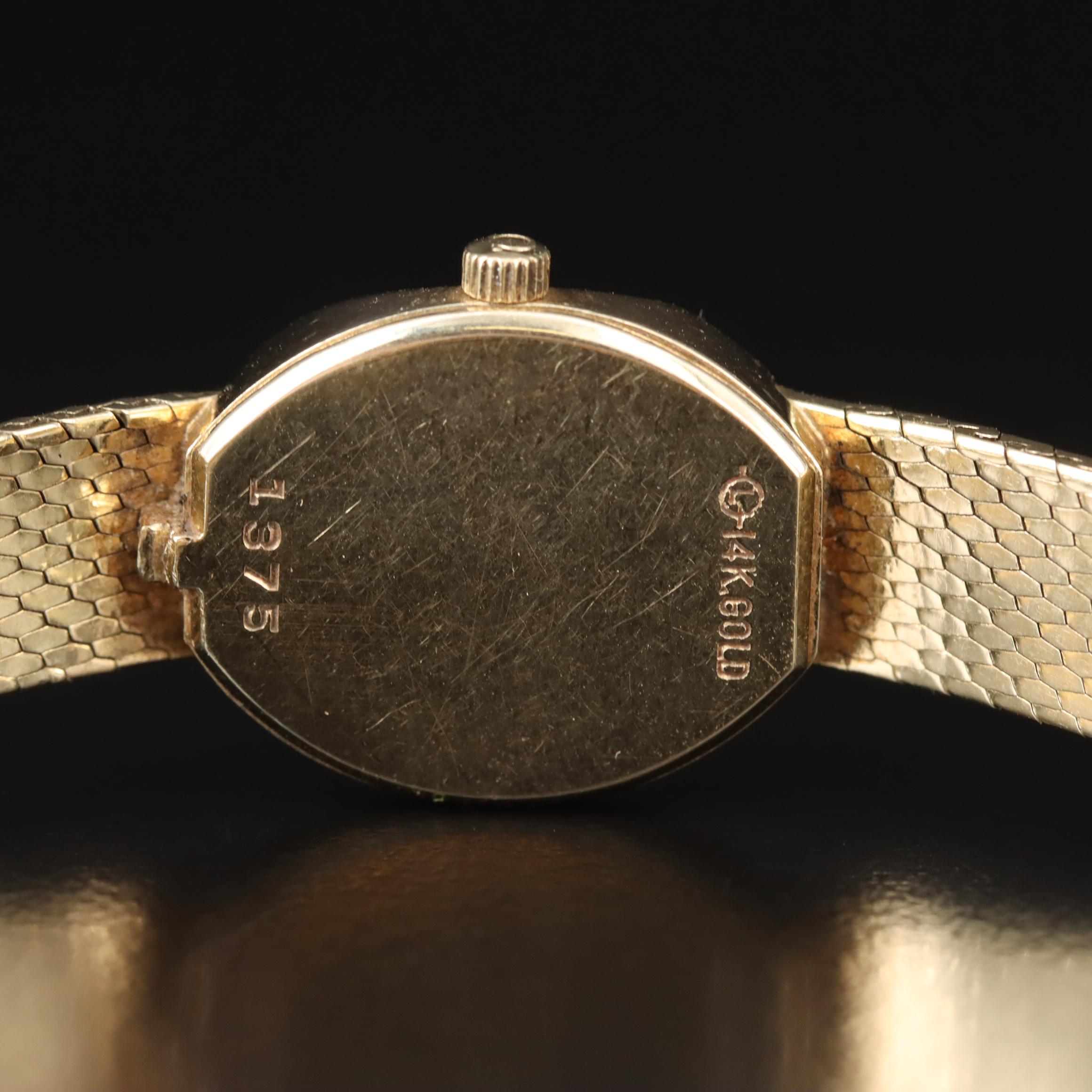 Vintage Omega Diamond and 14K Gold Cocktail Watch