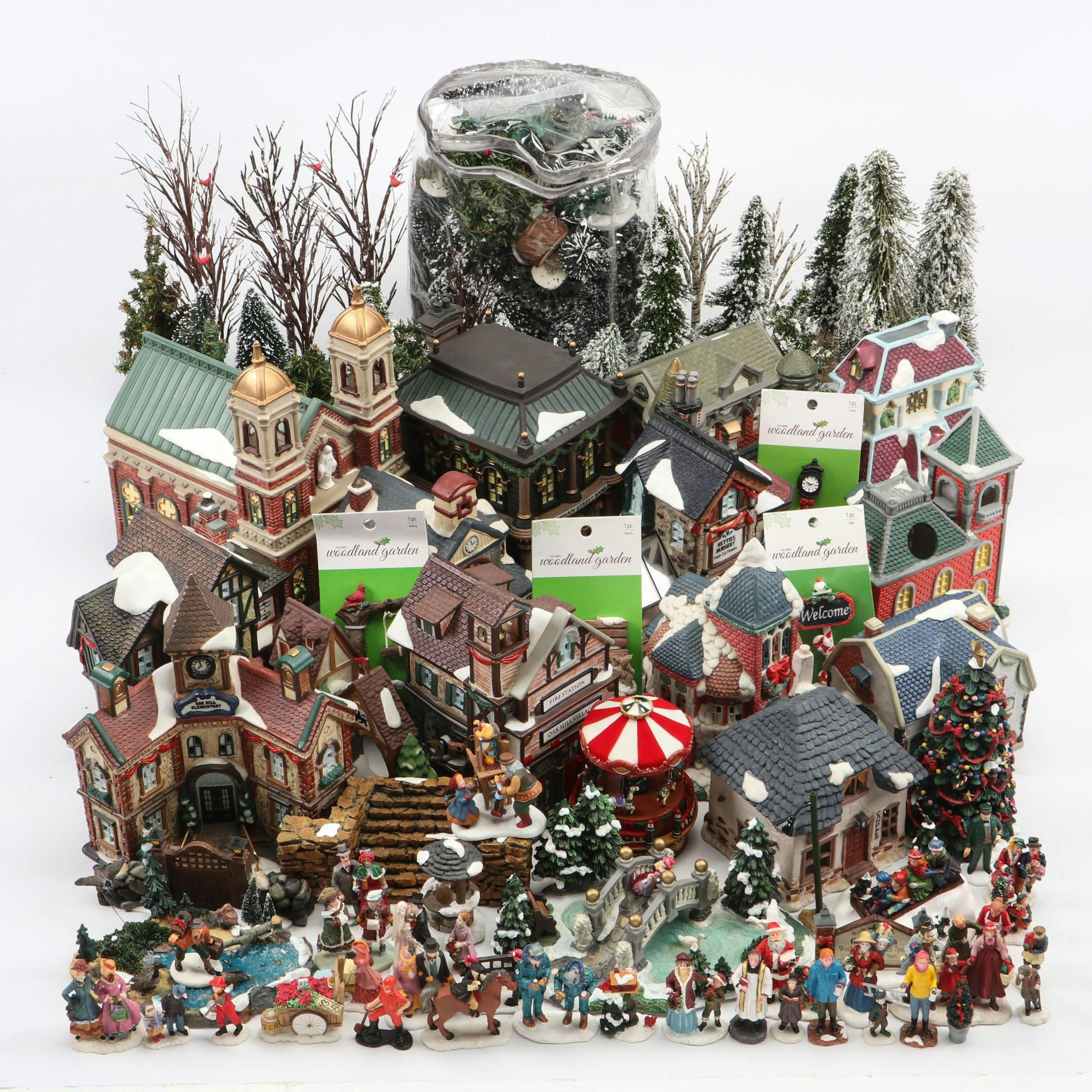 Dickens' Village Series "Blenham Street Bank" and More Christmas Village Décor