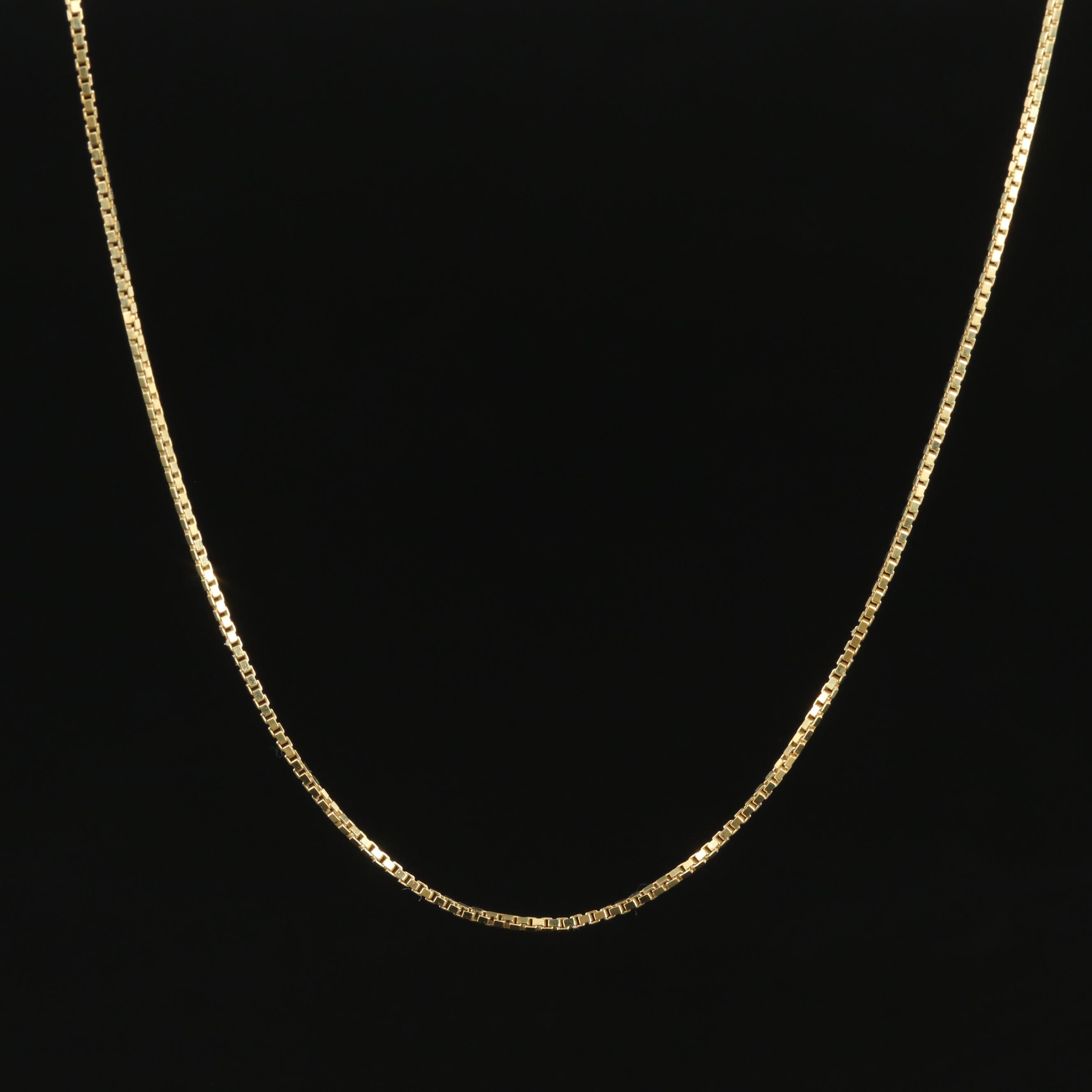 14K Box Chain Necklace
