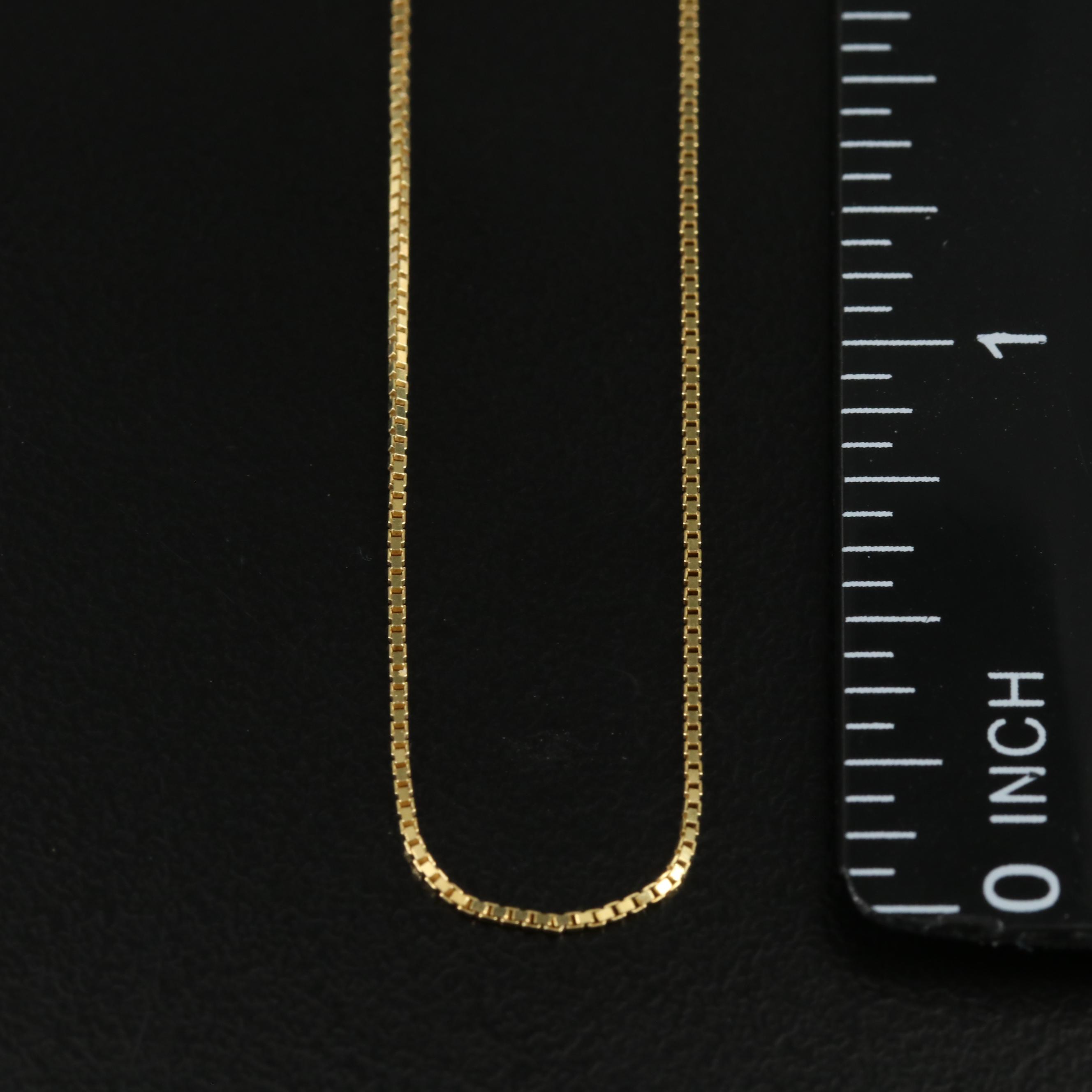 14K Box Chain Necklace