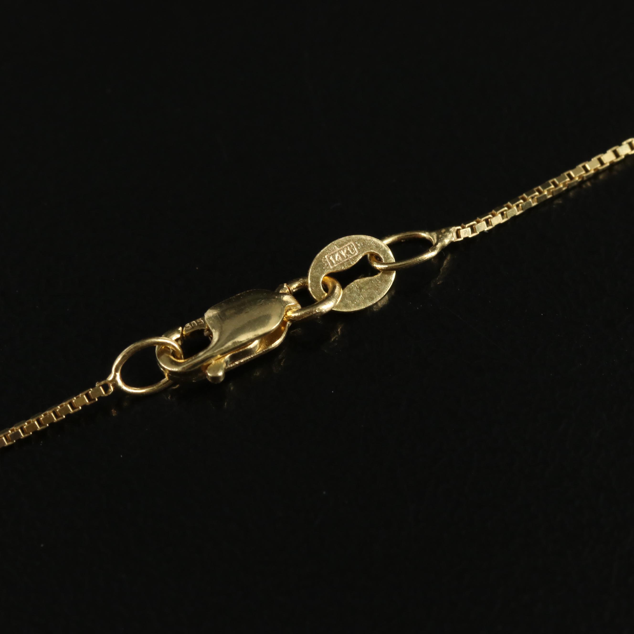 14K Box Chain Necklace