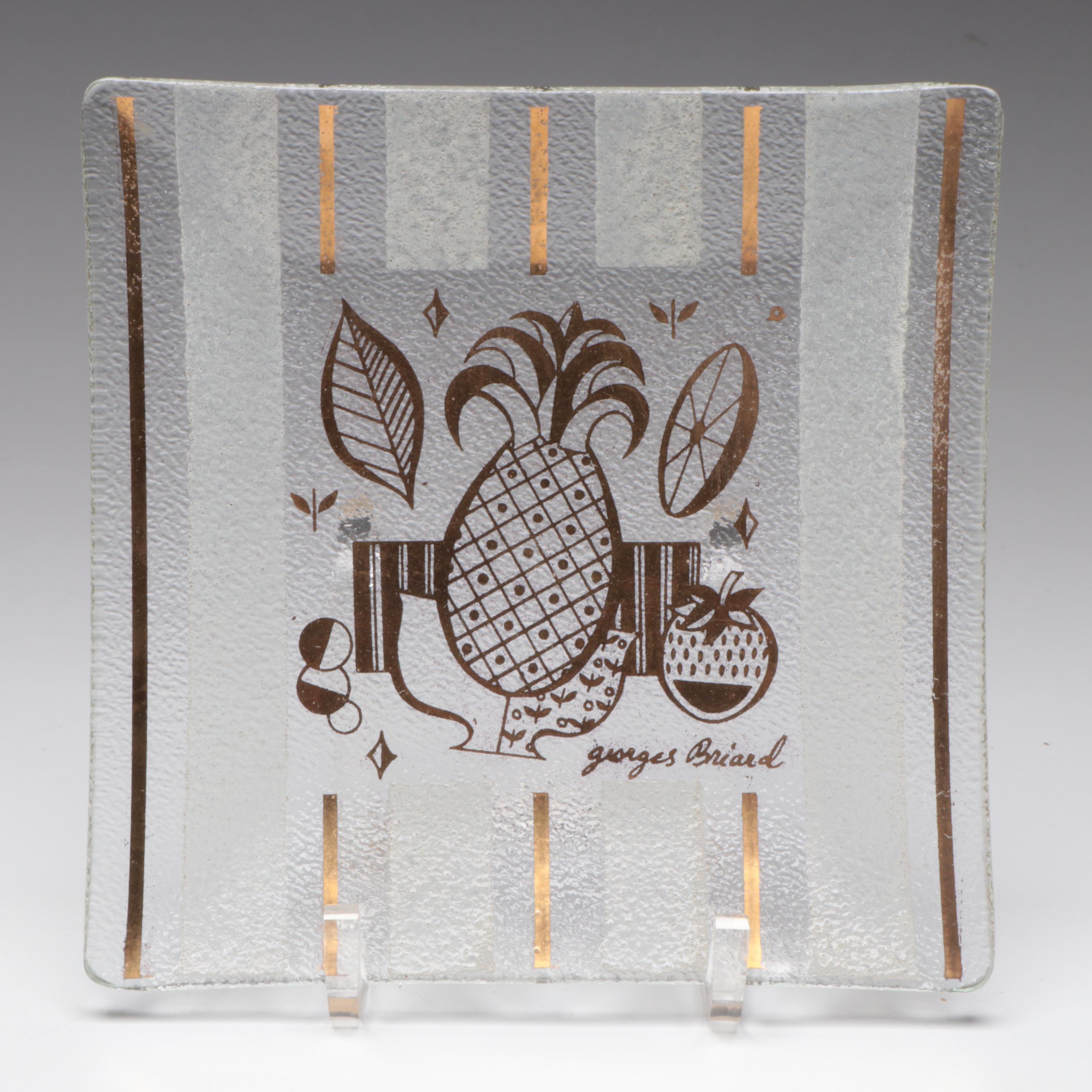 Georges Briard Mid Century Modern Style Glass Double Old Fashioned and Tableware