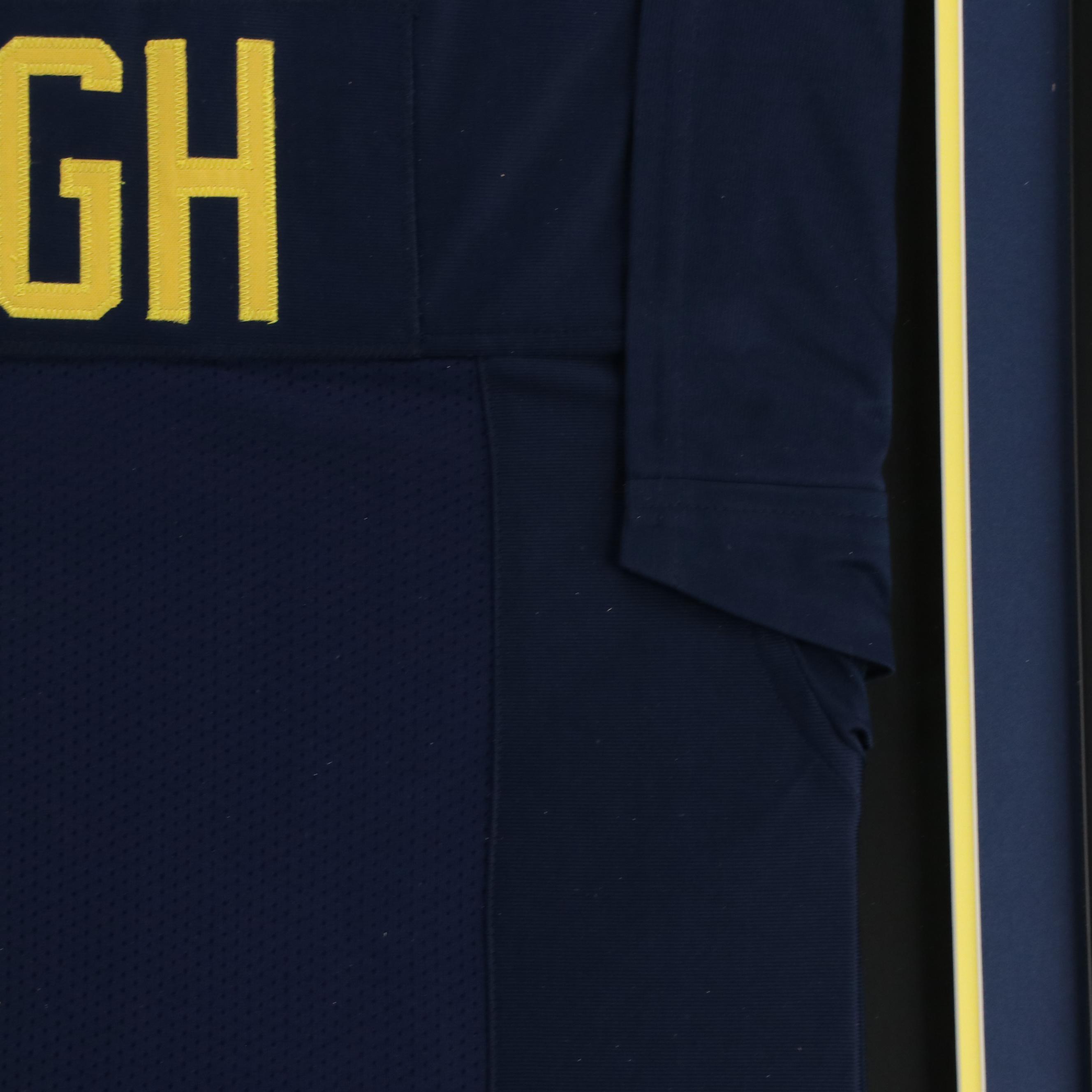Jim Harbaugh Signed University of Michigan Wolverines Jersey in Matted Frame