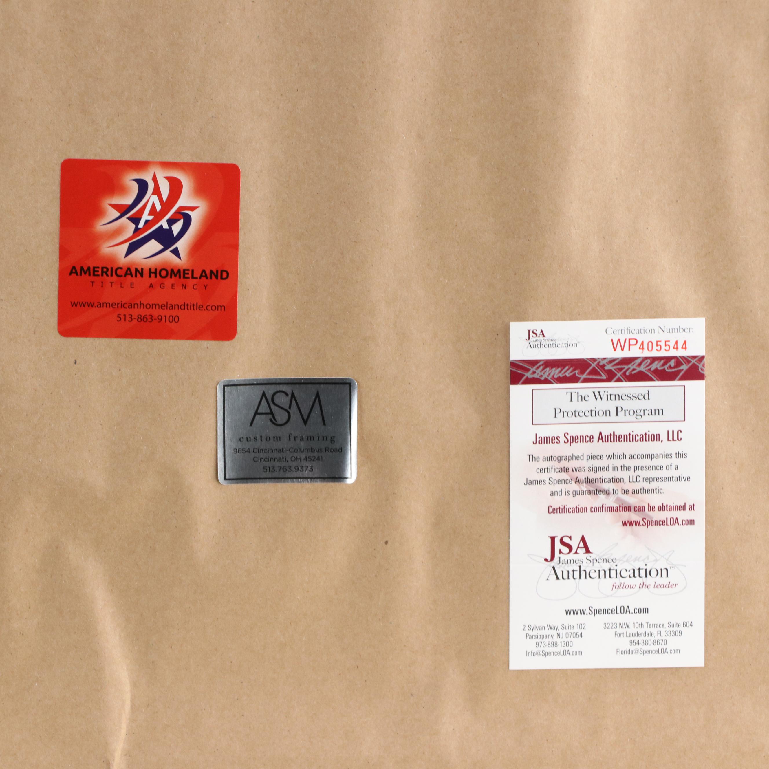 Jim Harbaugh Signed University of Michigan Wolverines Jersey in Matted Frame