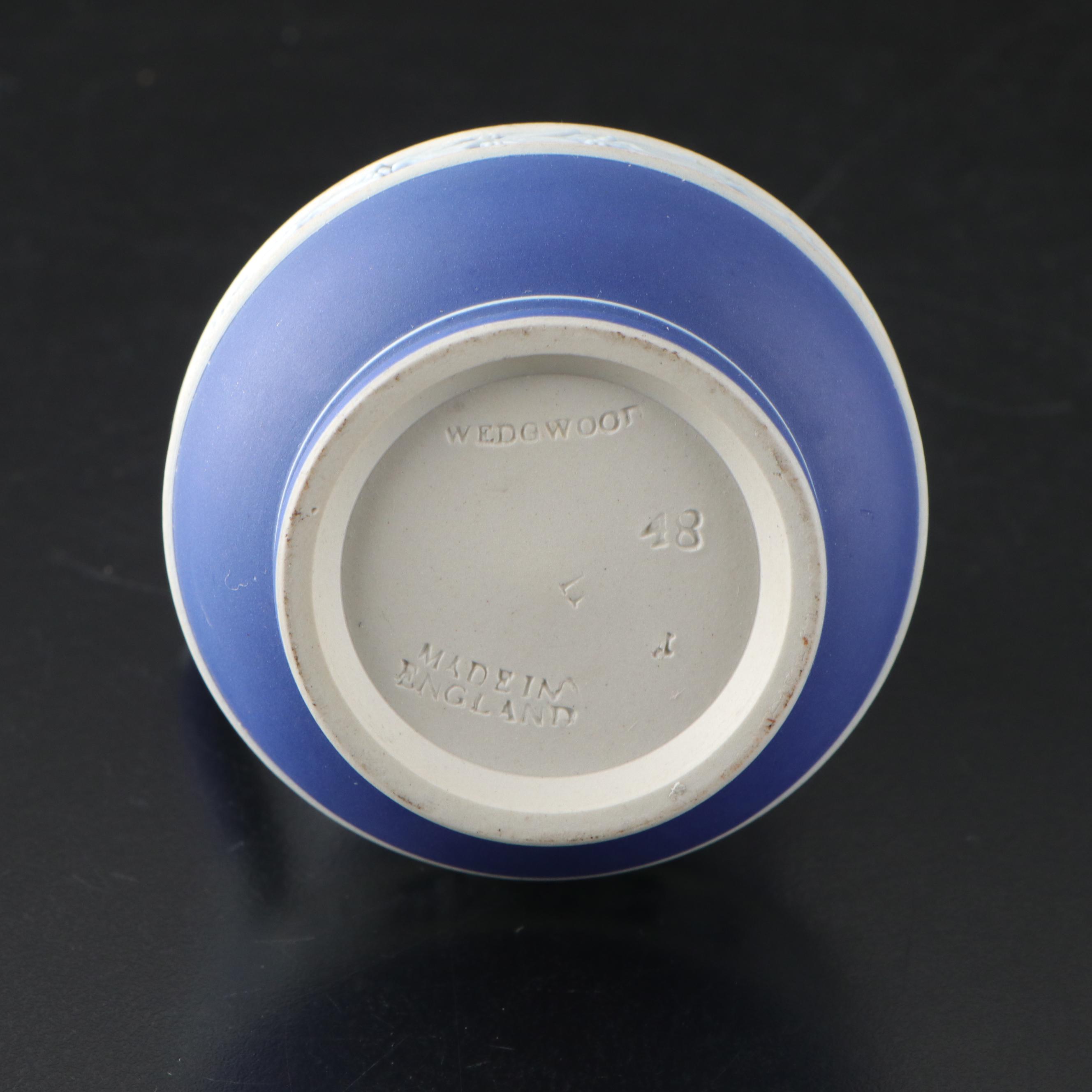 Wedgwood Jasperware Etruscan Jug and Boxes, 20th Century