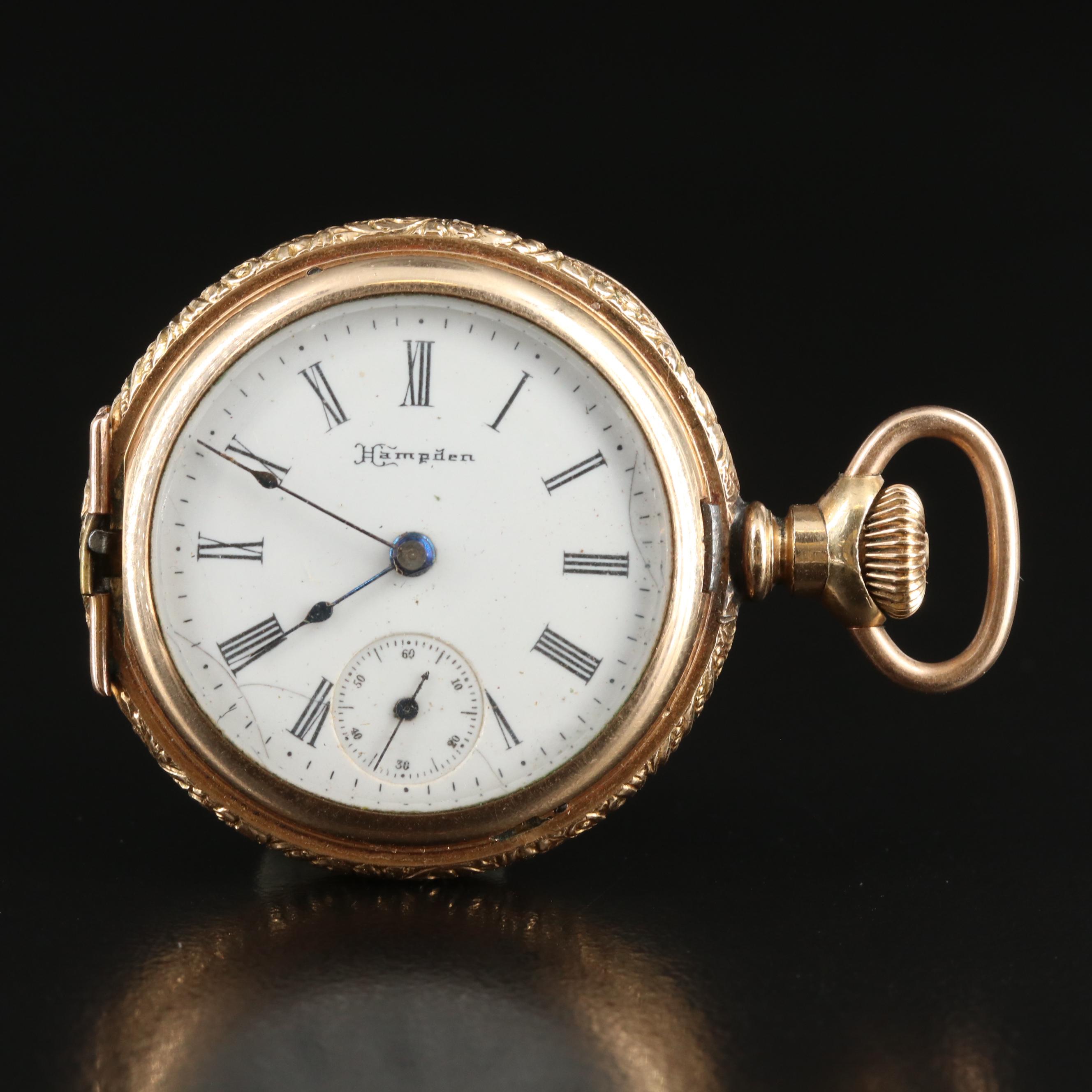 1897 Hampden Gold-Filled Pocket Watch
