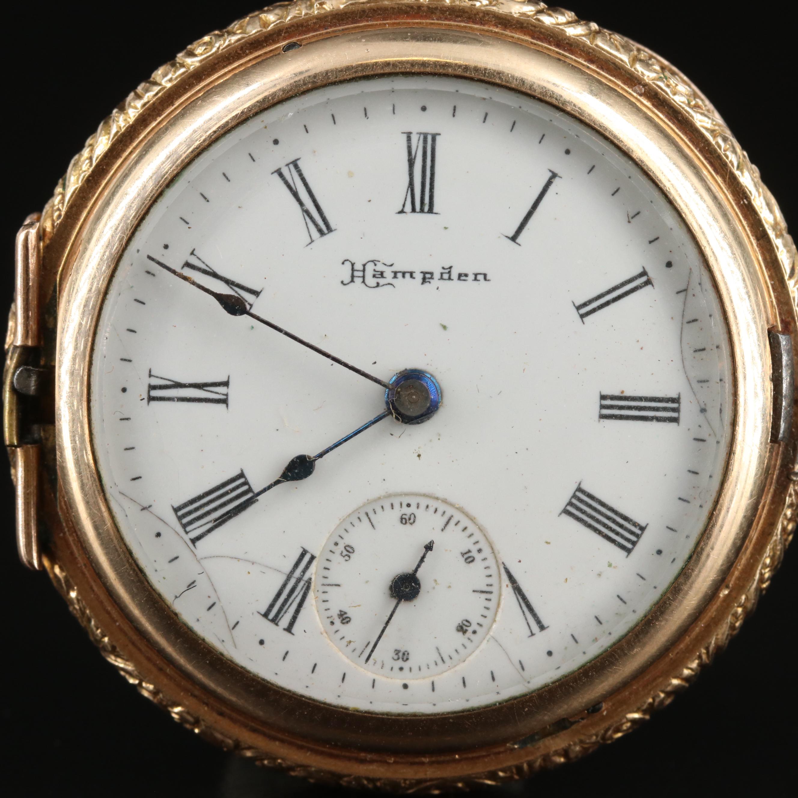 1897 Hampden Gold-Filled Pocket Watch