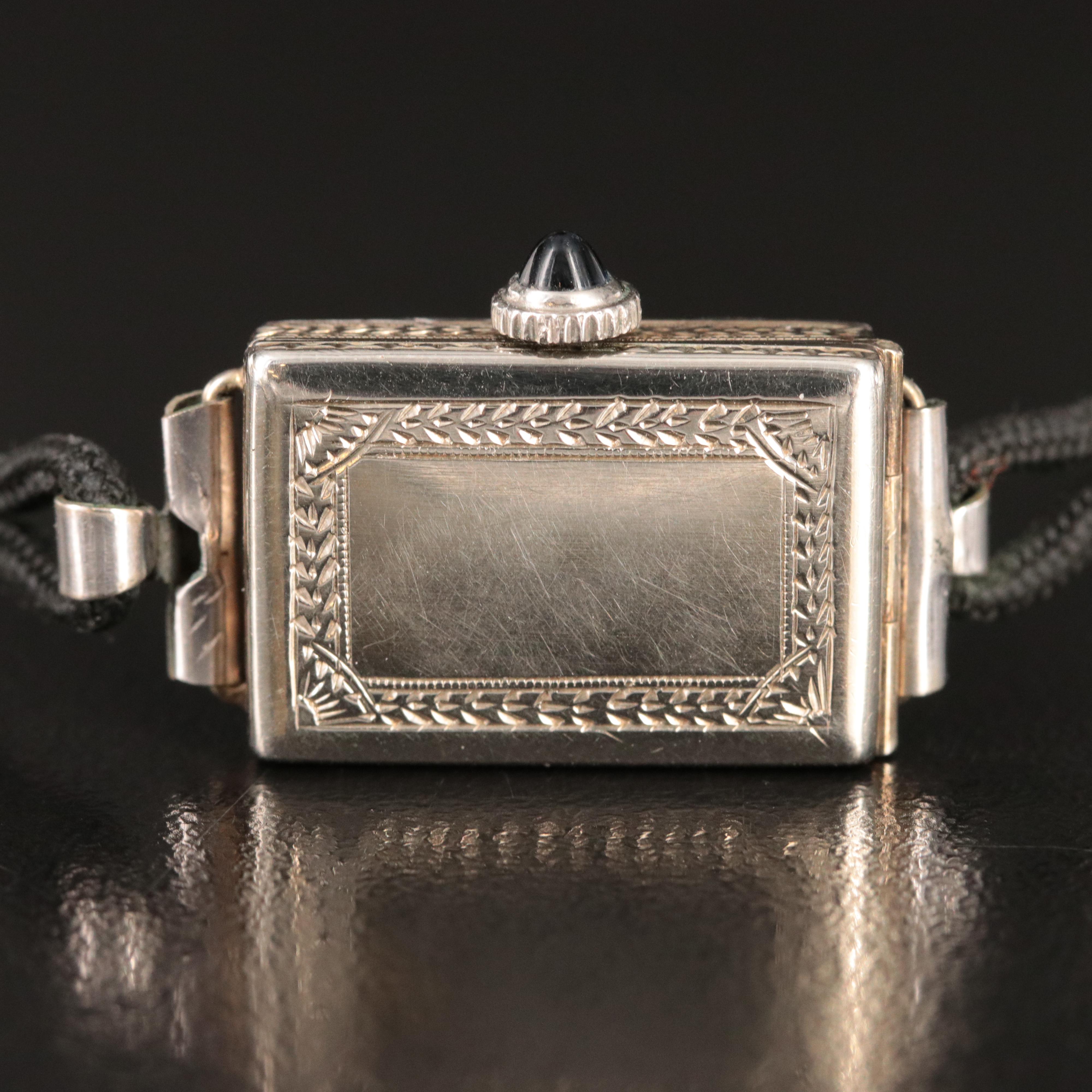 Antique 18K and Platinum Diamond and Sapphire Watch