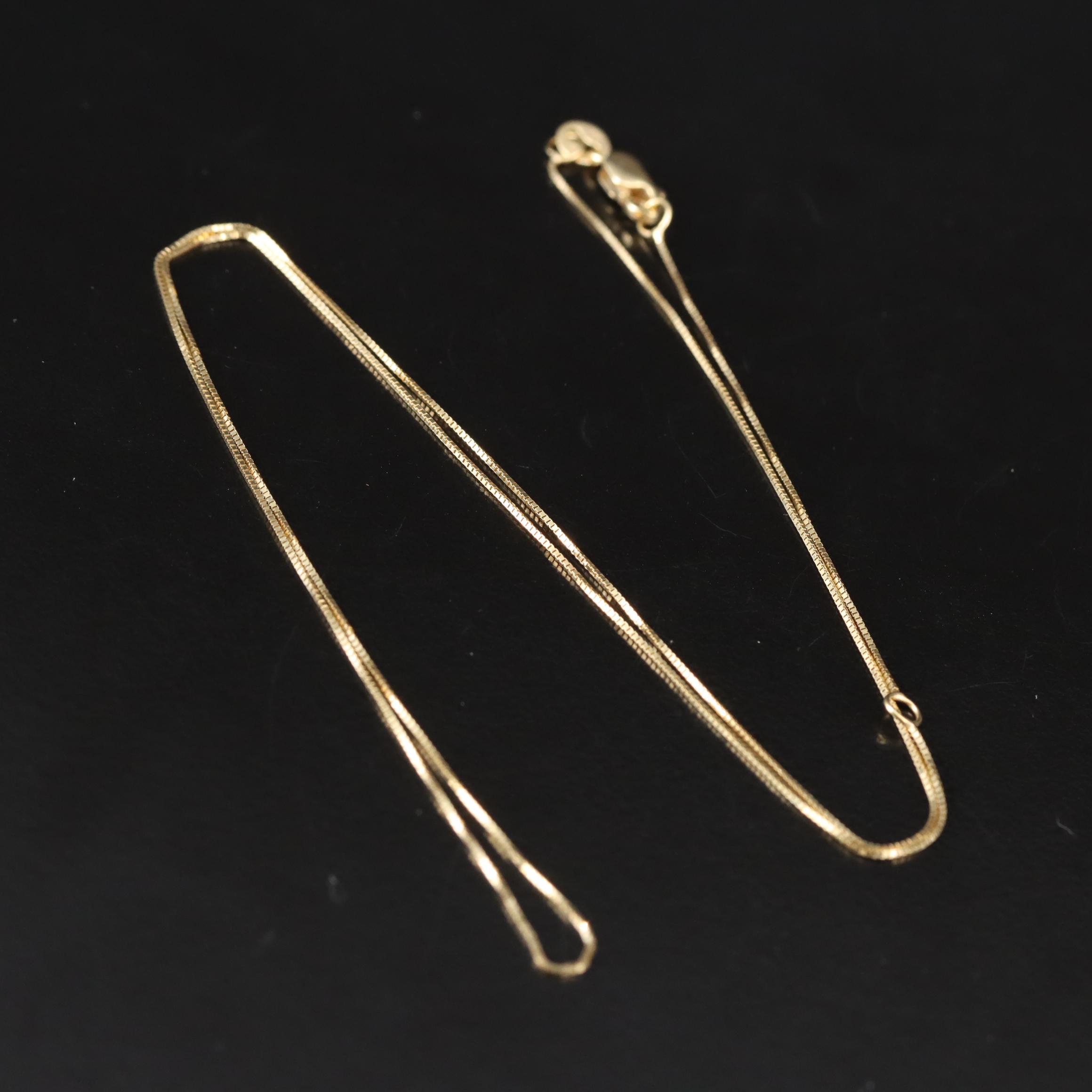 10K Box Chain Necklace