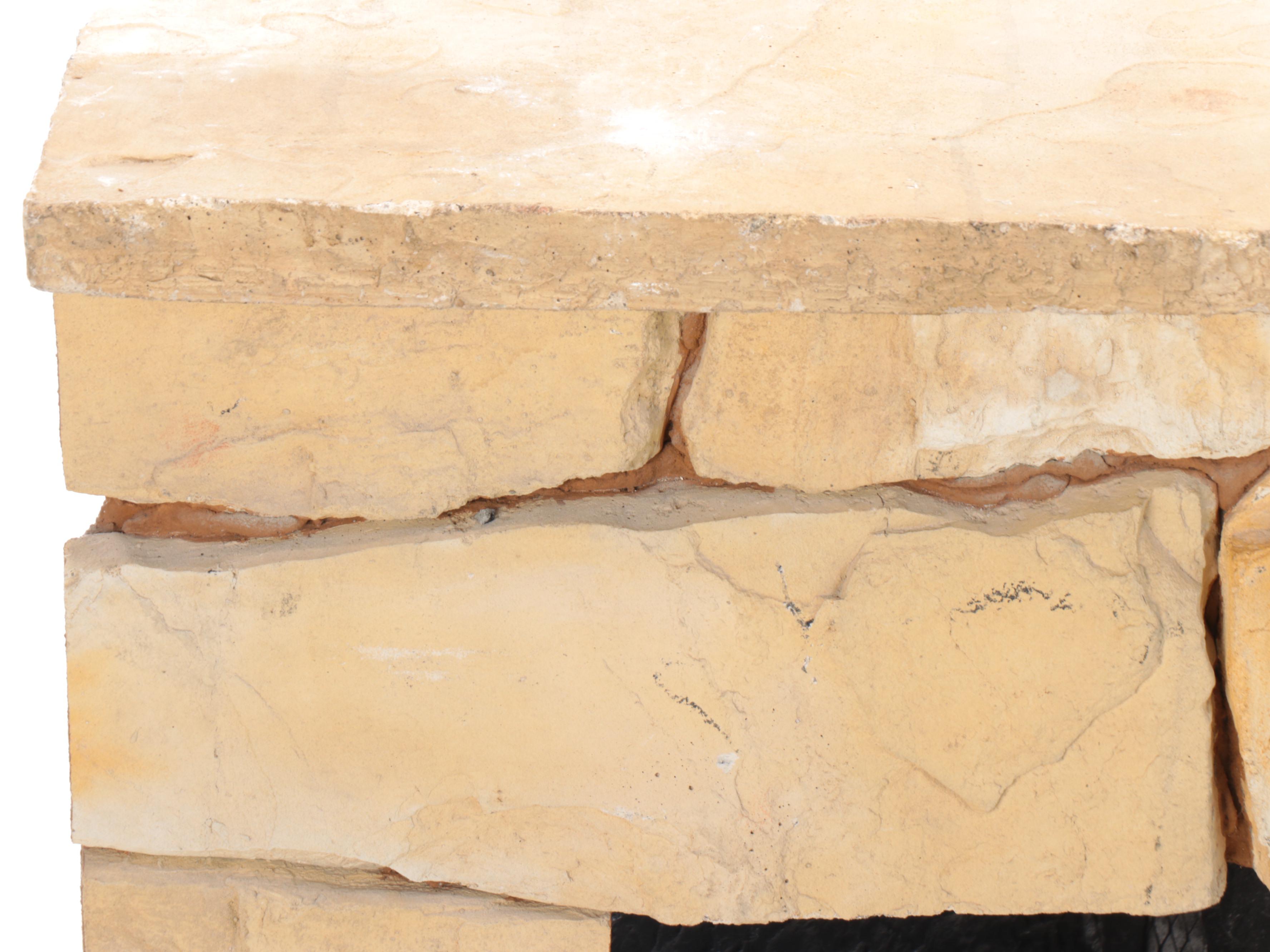 Stone Corner Fireplace with Electric Insert