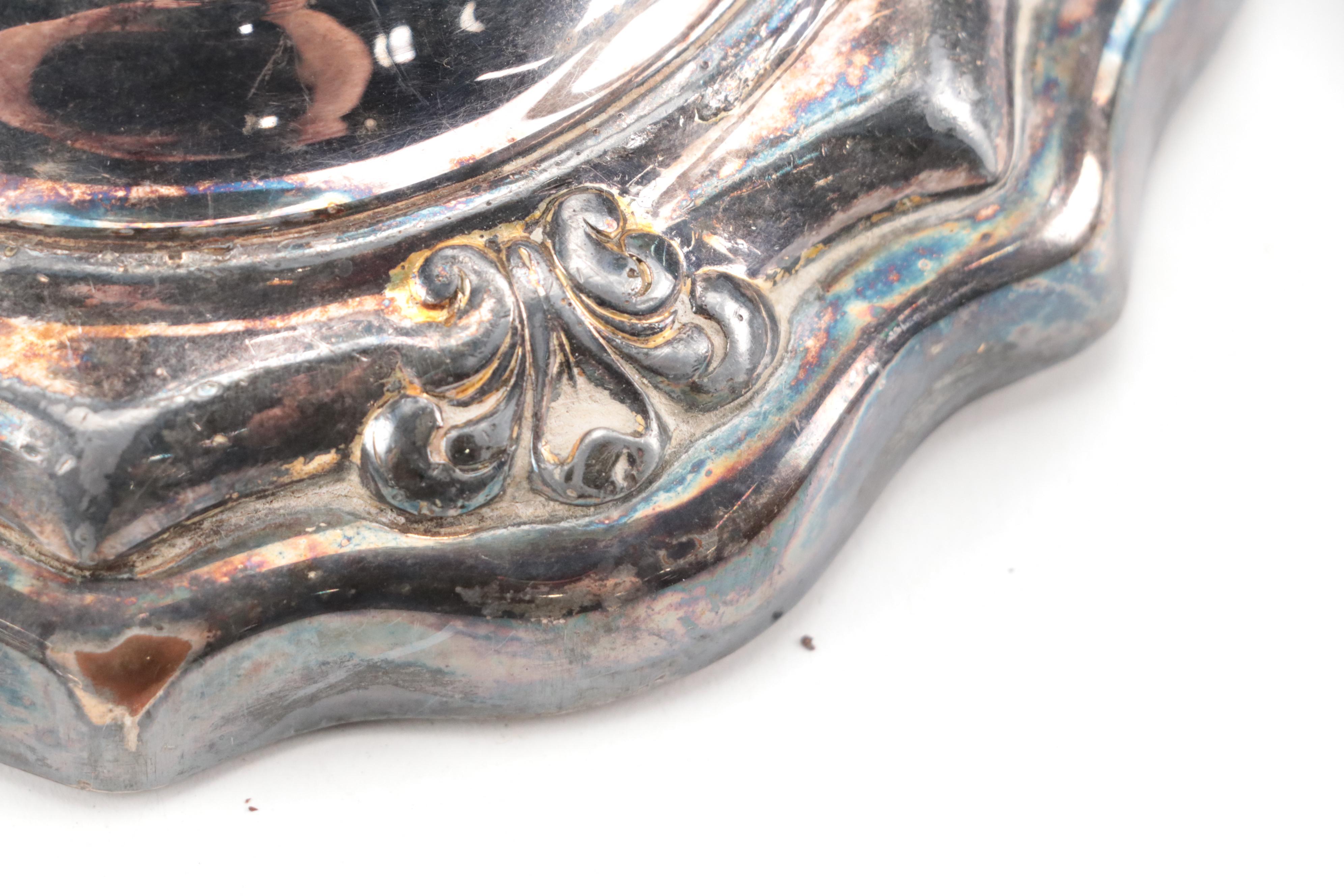 Pair of Silver Plate  Candlestick Table Lamps