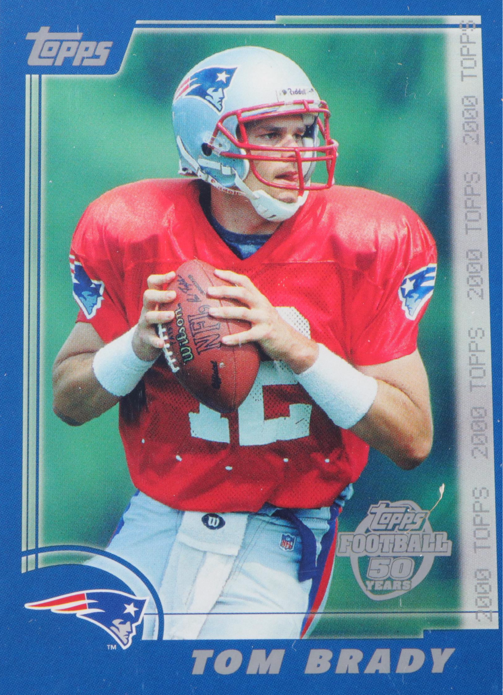 2005 Topps Throwbacks Tom Brady Promos Football Card #6 Graded PSA 9 Mint