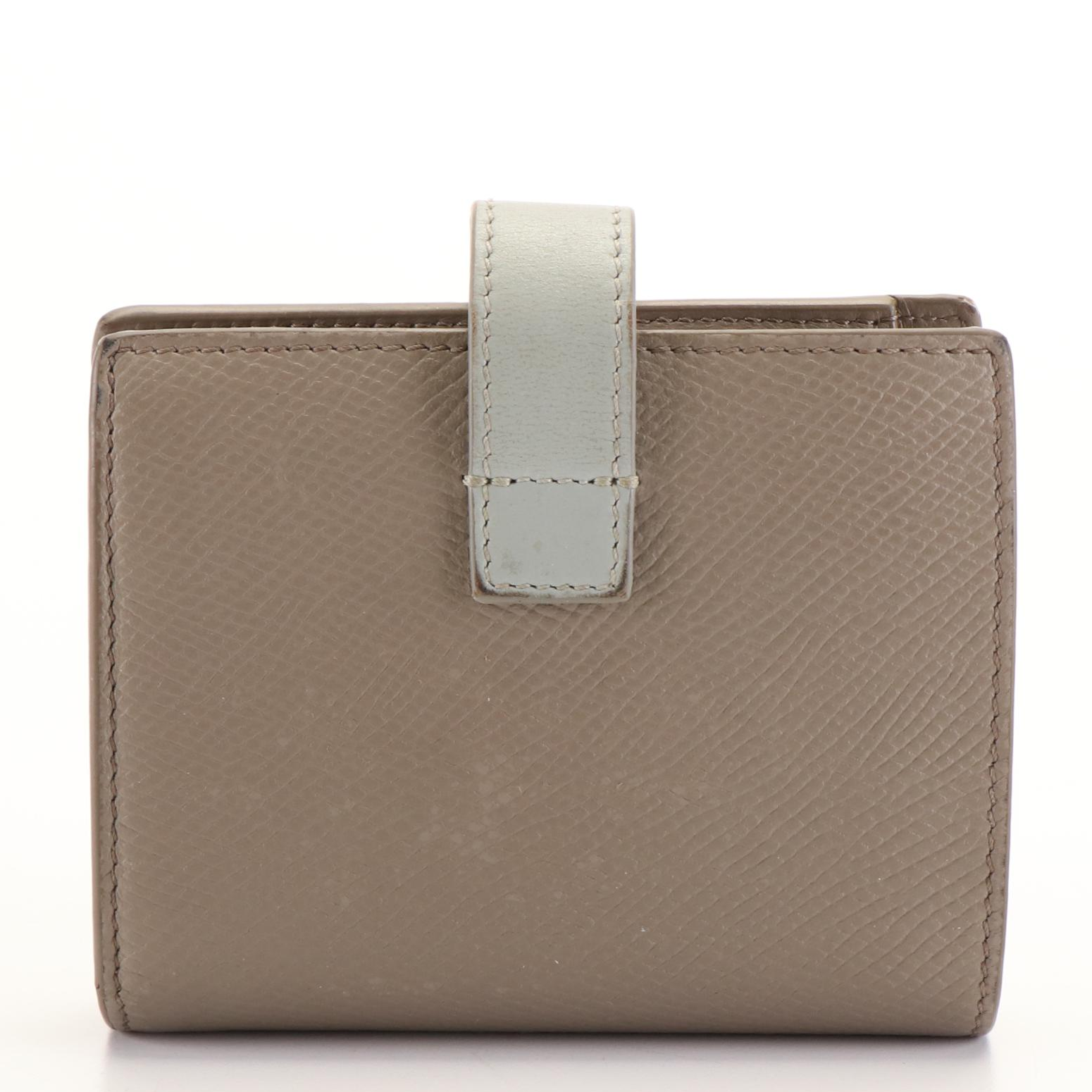 Celine Small Strap Wallet in Bicolor Calfskin Leather