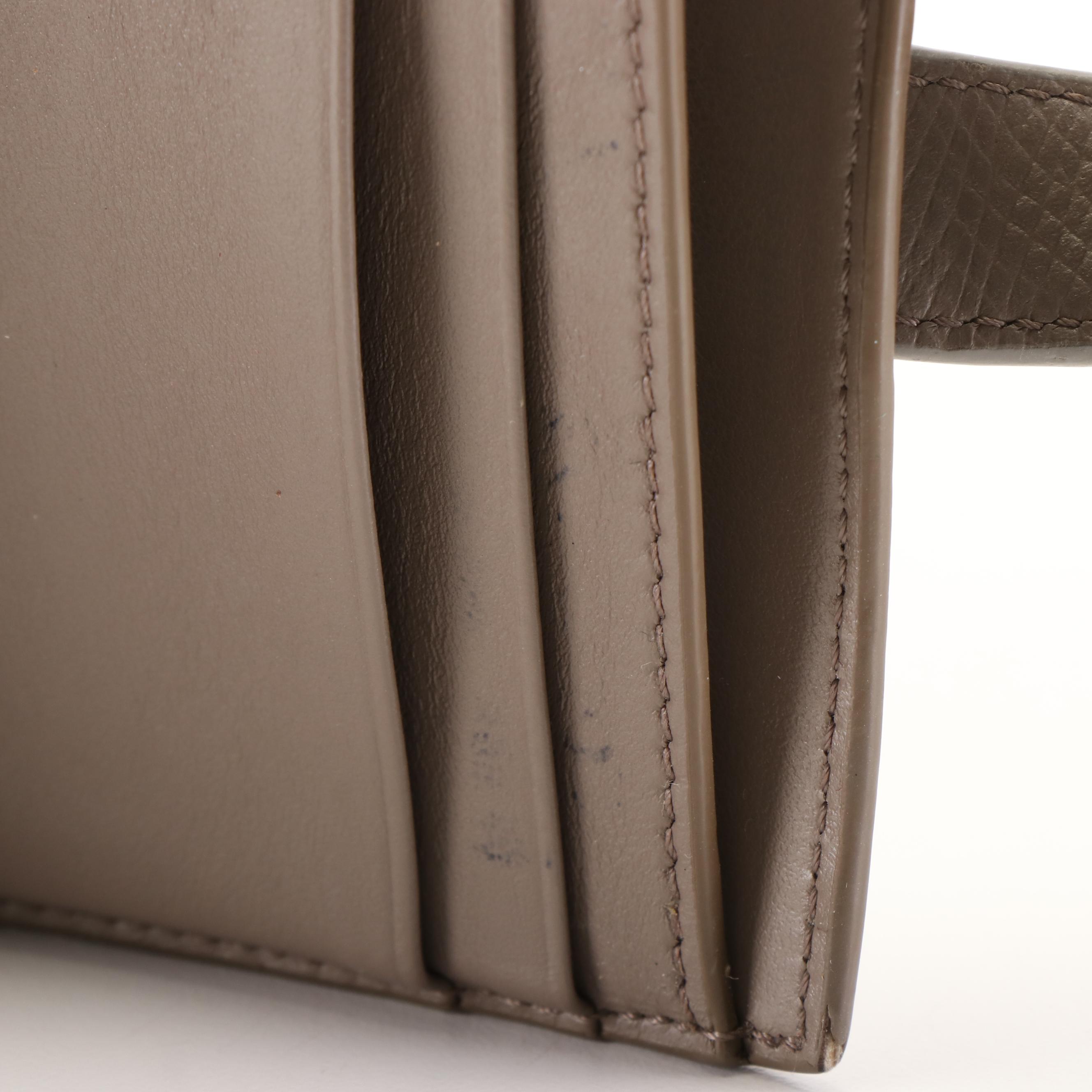 Celine Small Strap Wallet in Bicolor Calfskin Leather