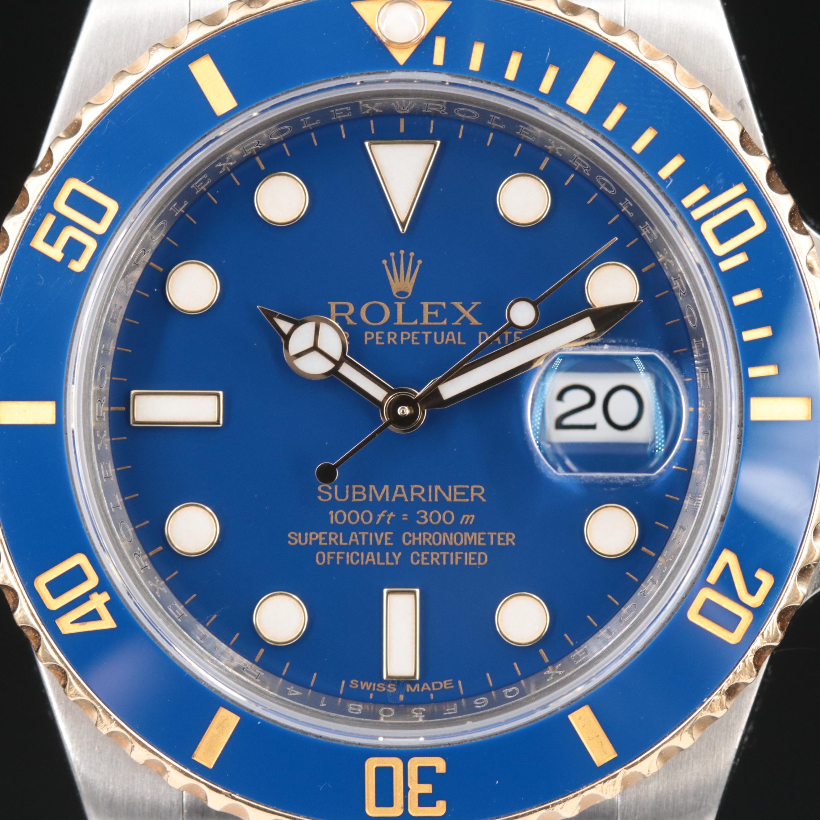 Rolex Submariner 18K and Stainless Steel Date Watch