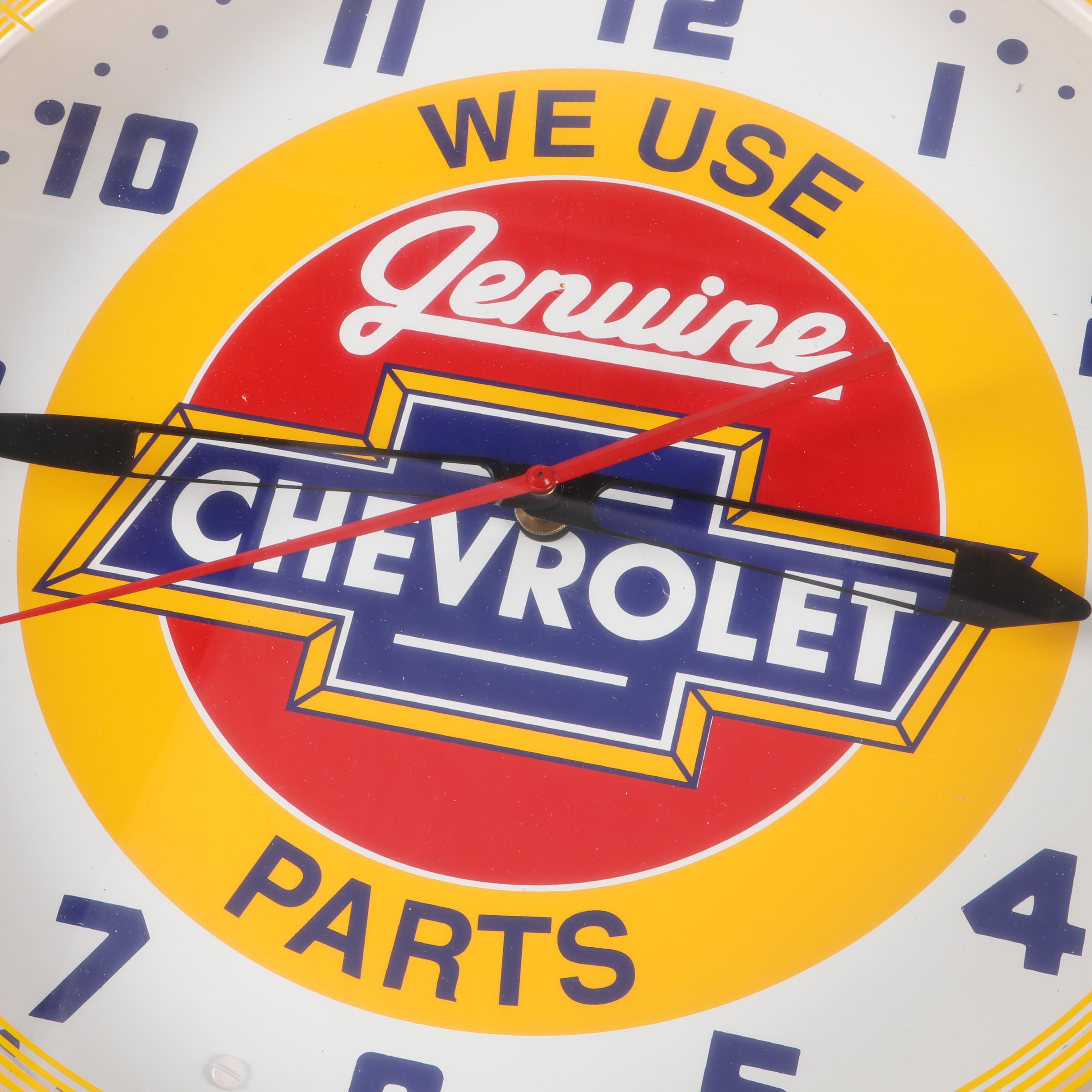 Chevrolet Neon Advertising Wall Clock