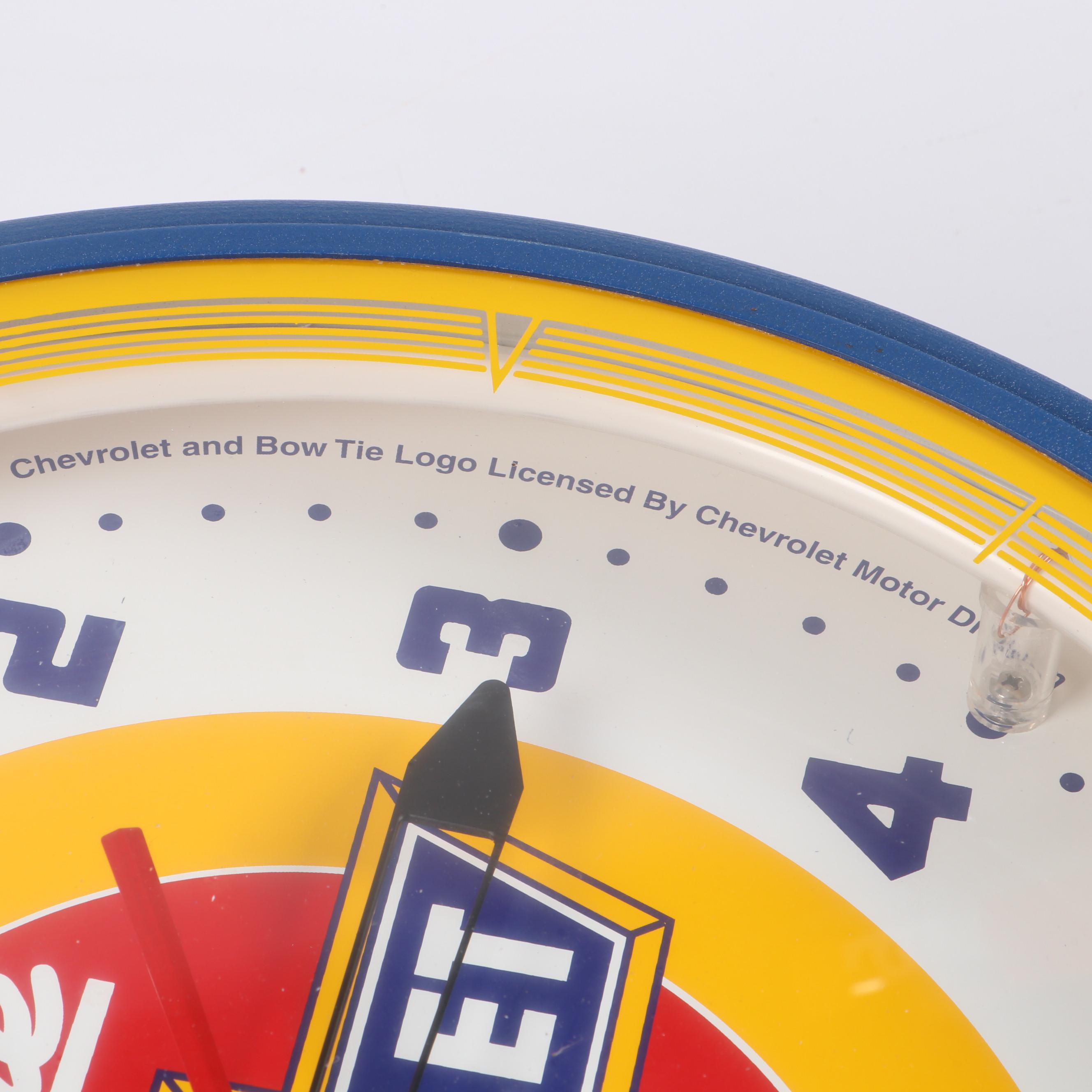 Chevrolet Neon Advertising Wall Clock