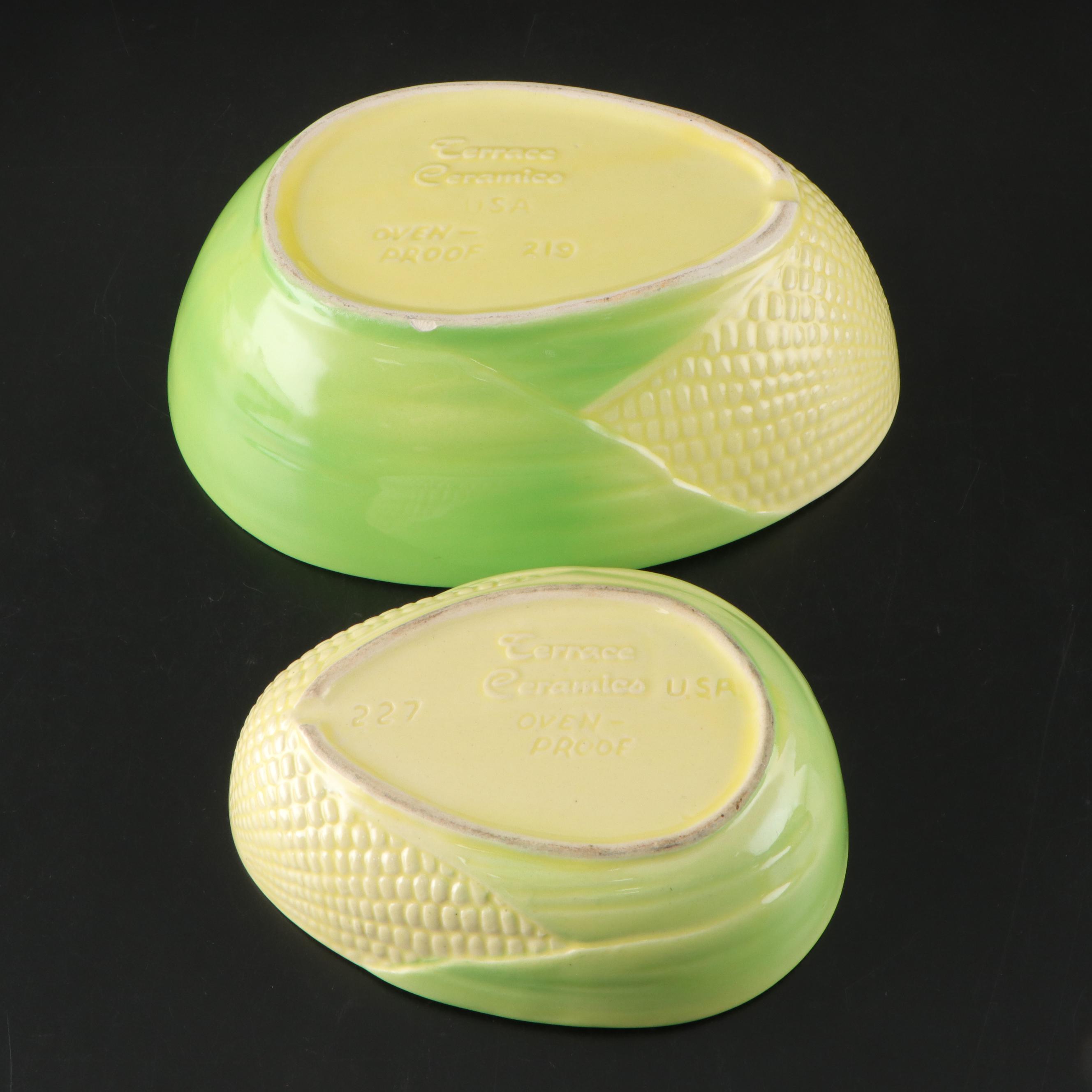 Terrace Ceramics Corn Motif Ceramic Bowls with More Table Accessories