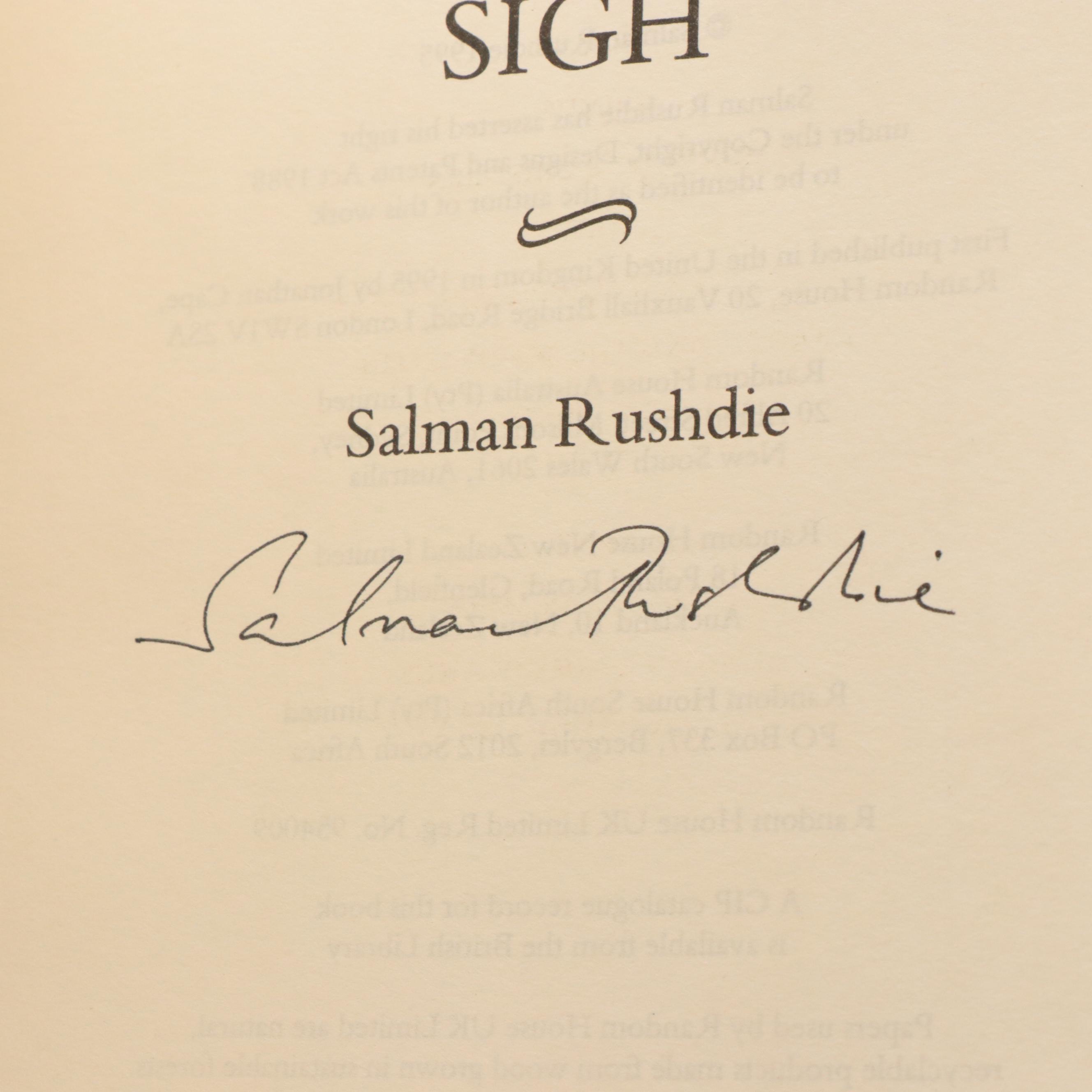 Signed First UK Edition "The Moor's Last Sigh" by Salman Rushdie and More Books
