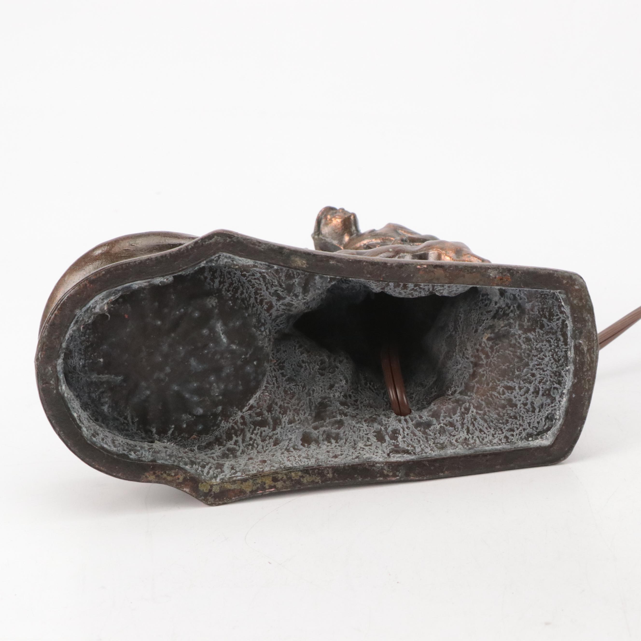 Cast Metal Hunting Dog Table Lamps and Bookends