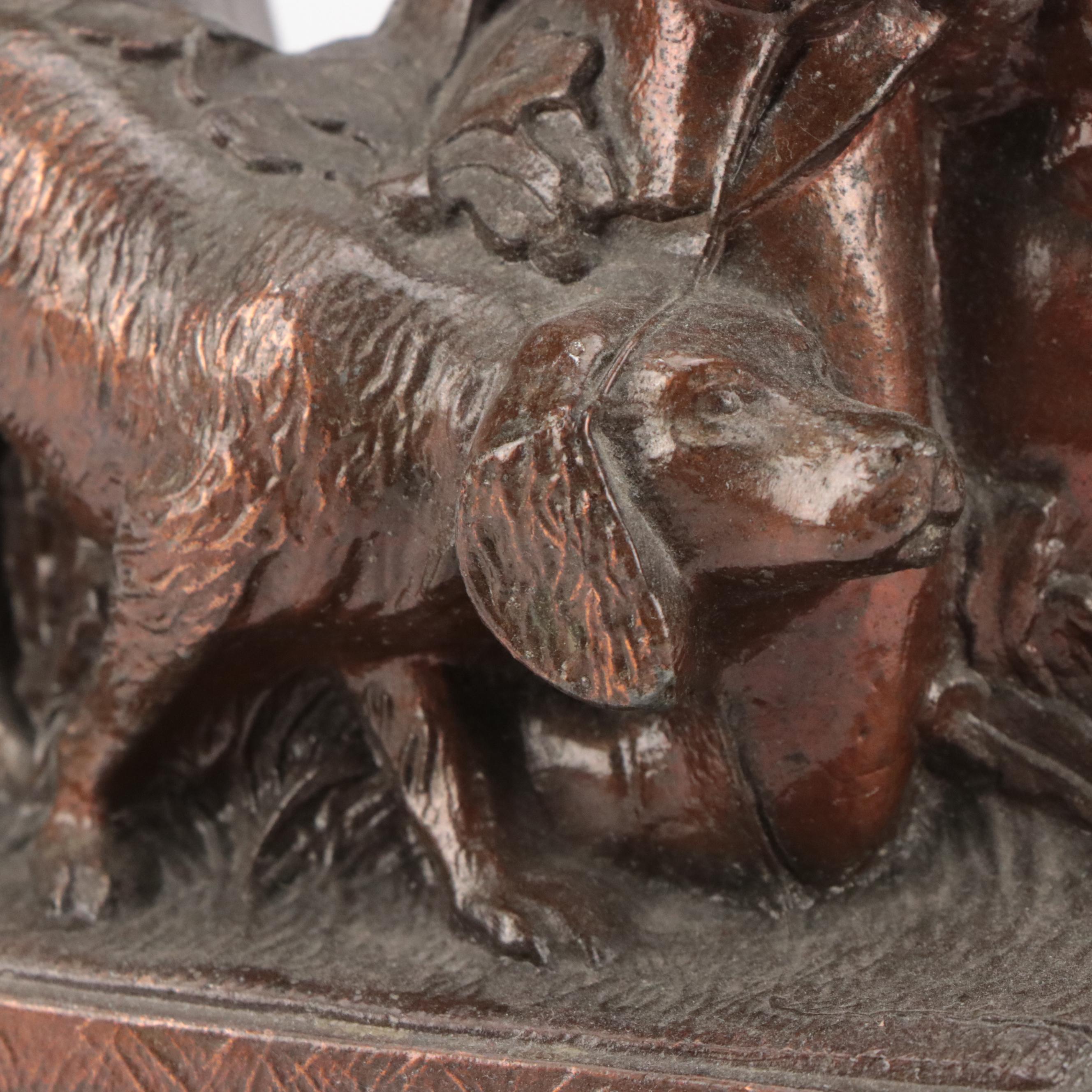 Cast Metal Hunting Dog Table Lamps and Bookends