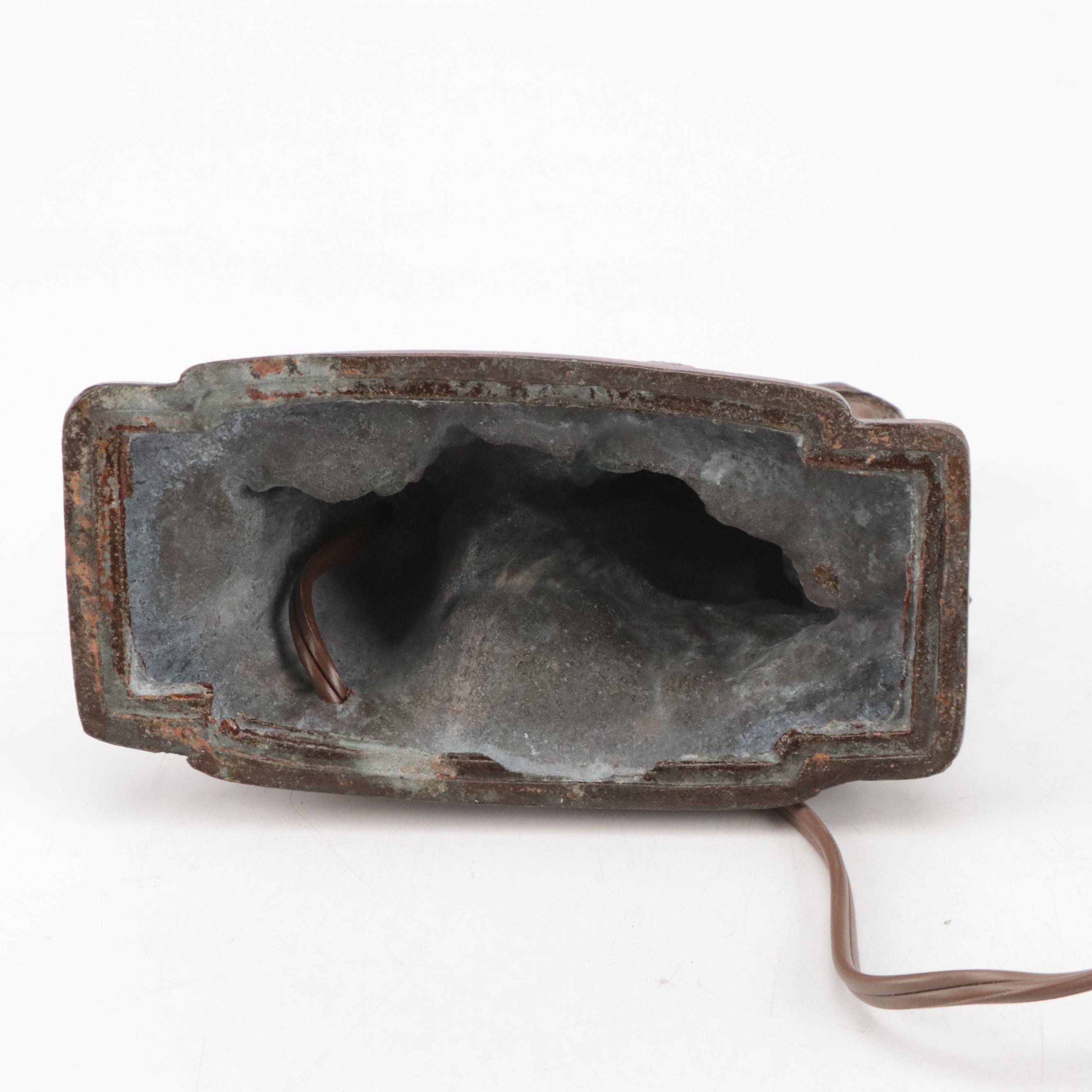 Cast Metal Hunting Dog Table Lamps and Bookends