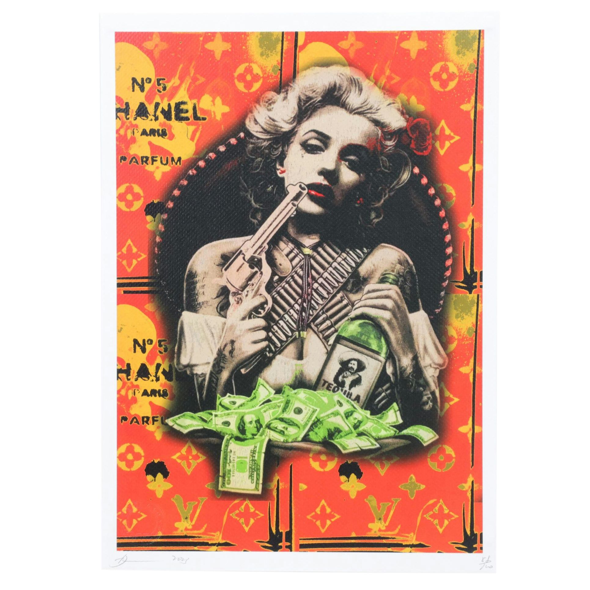Death NYC Pop Art Graphic Print Featuring Marilyn Monroe, 2023